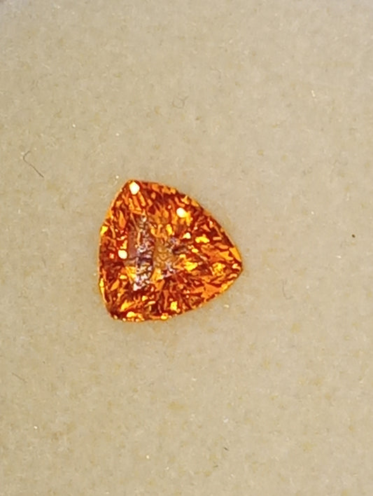 garnet gemstone Neon mandarin spessartite trillion 6.3mmx6mm