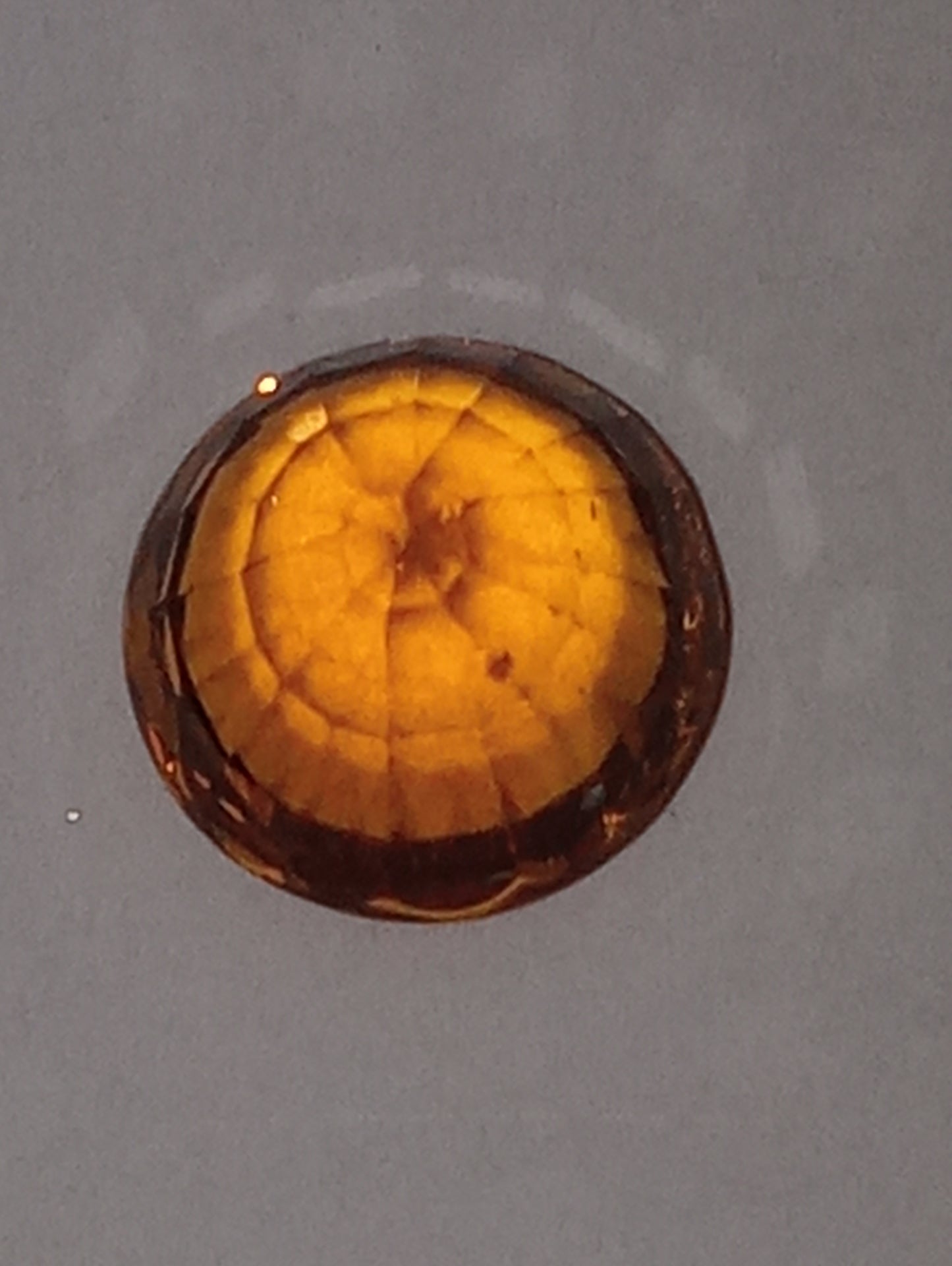 garnet gemstone mandarin spessartite , 6mm round, 1.32ct