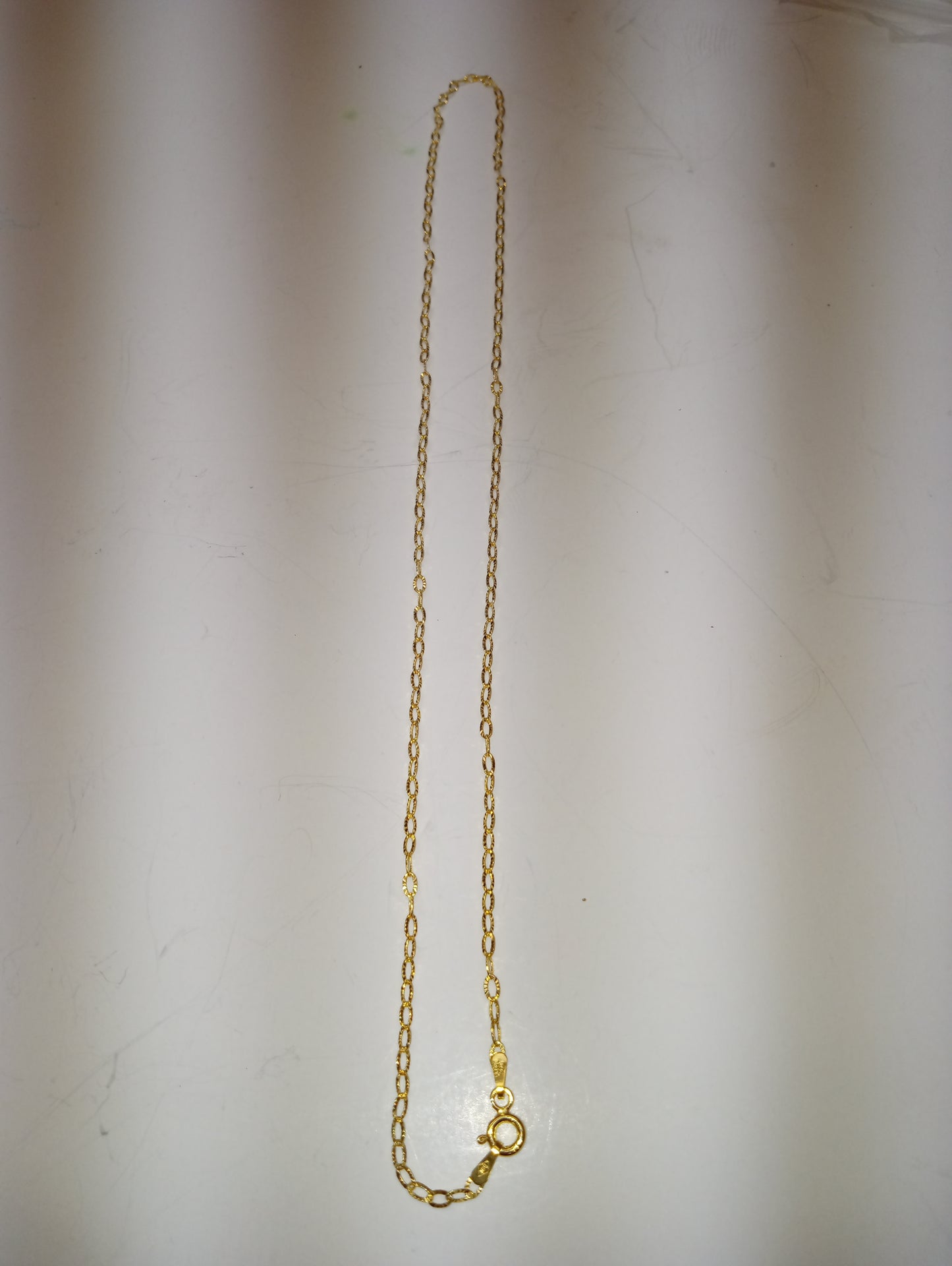necklace oval link 14kt over sterling silver