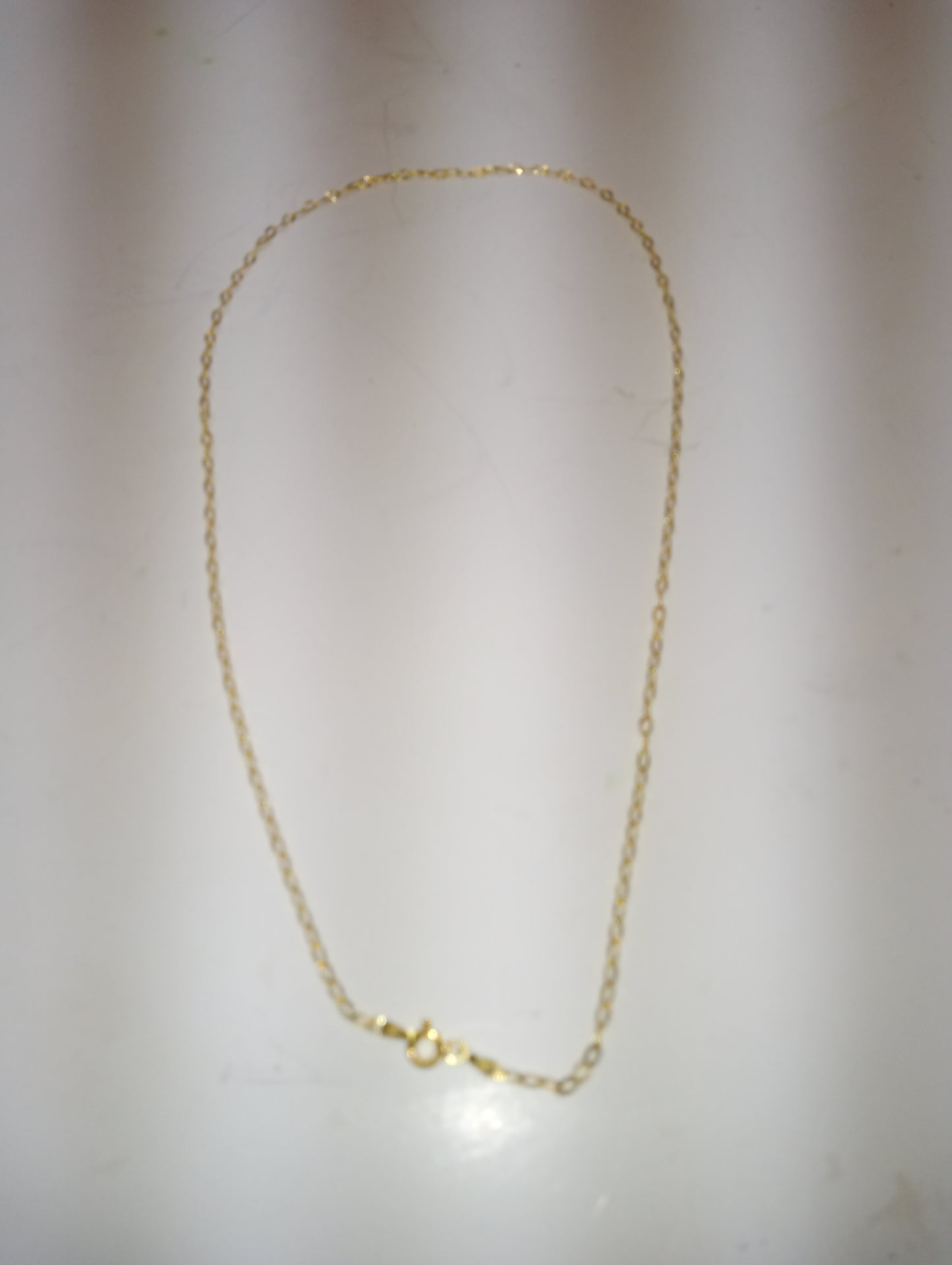 necklace oval link 14kt over sterling silver