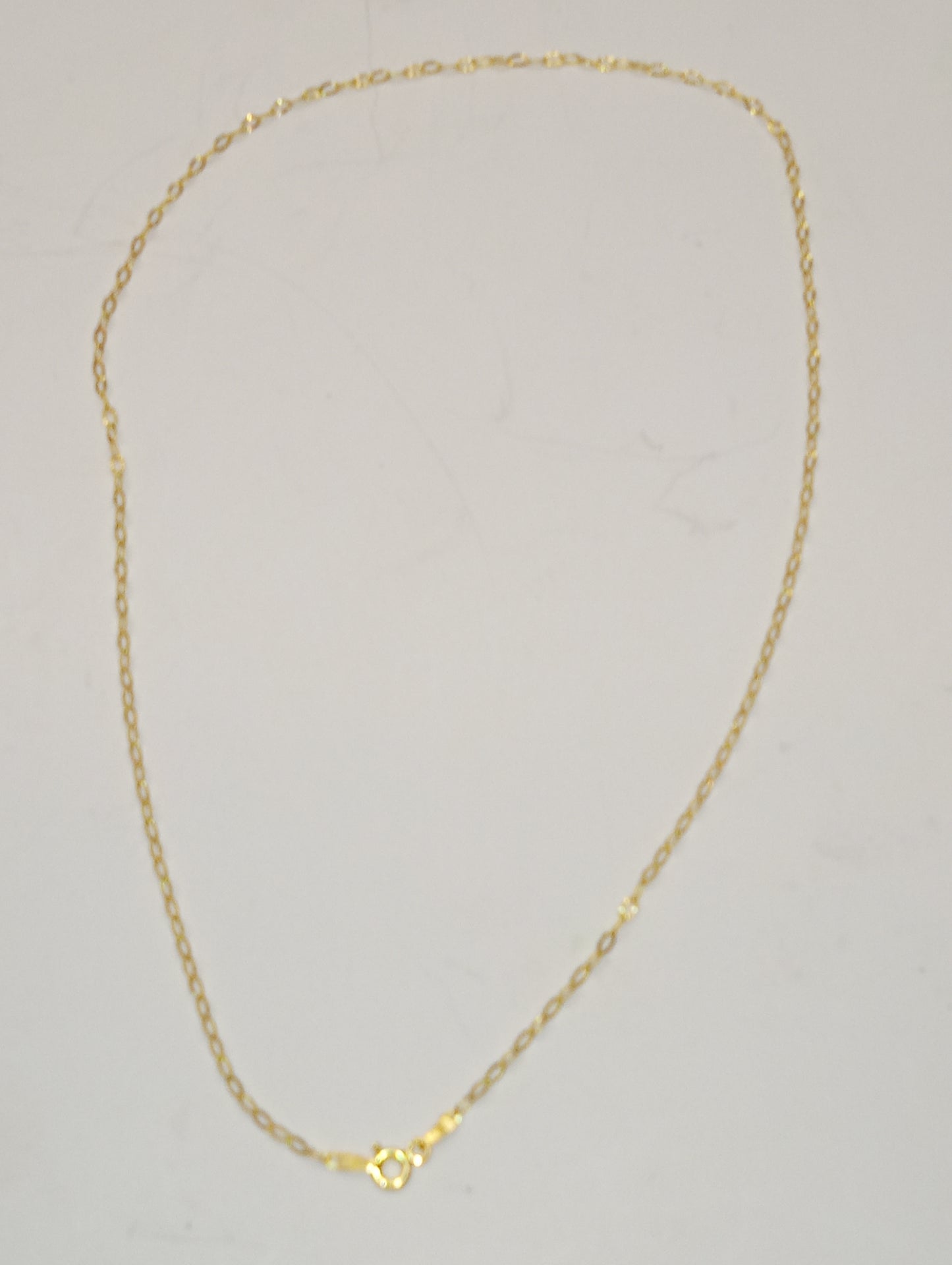 necklace oval link 14kt over sterling silver