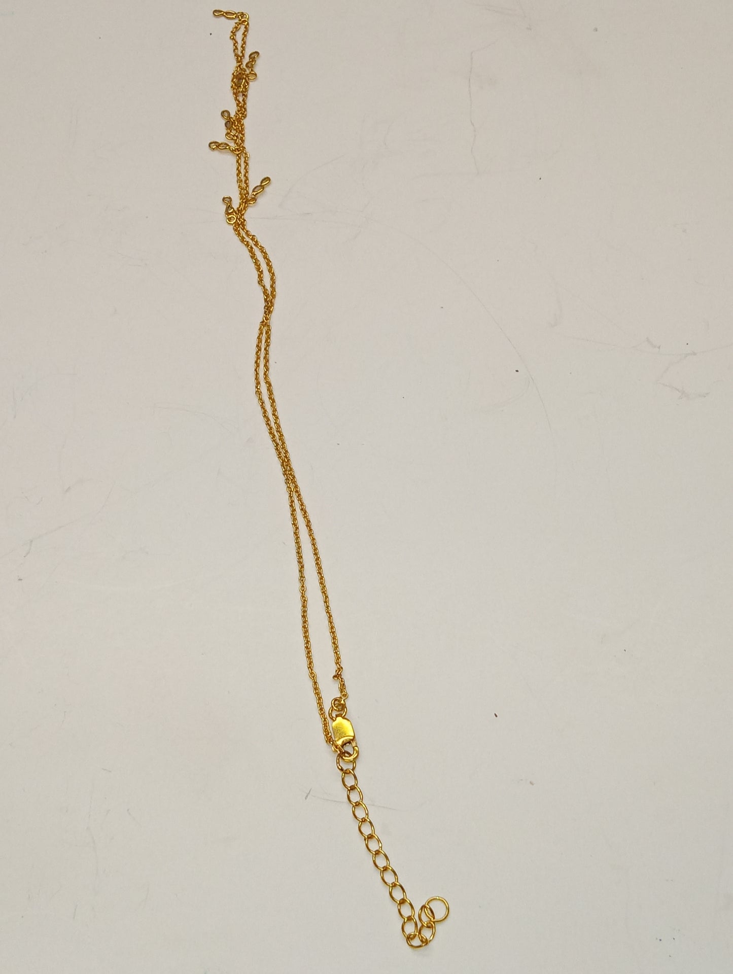 necklace 14kt yellow gold over sterling silver polki diamond