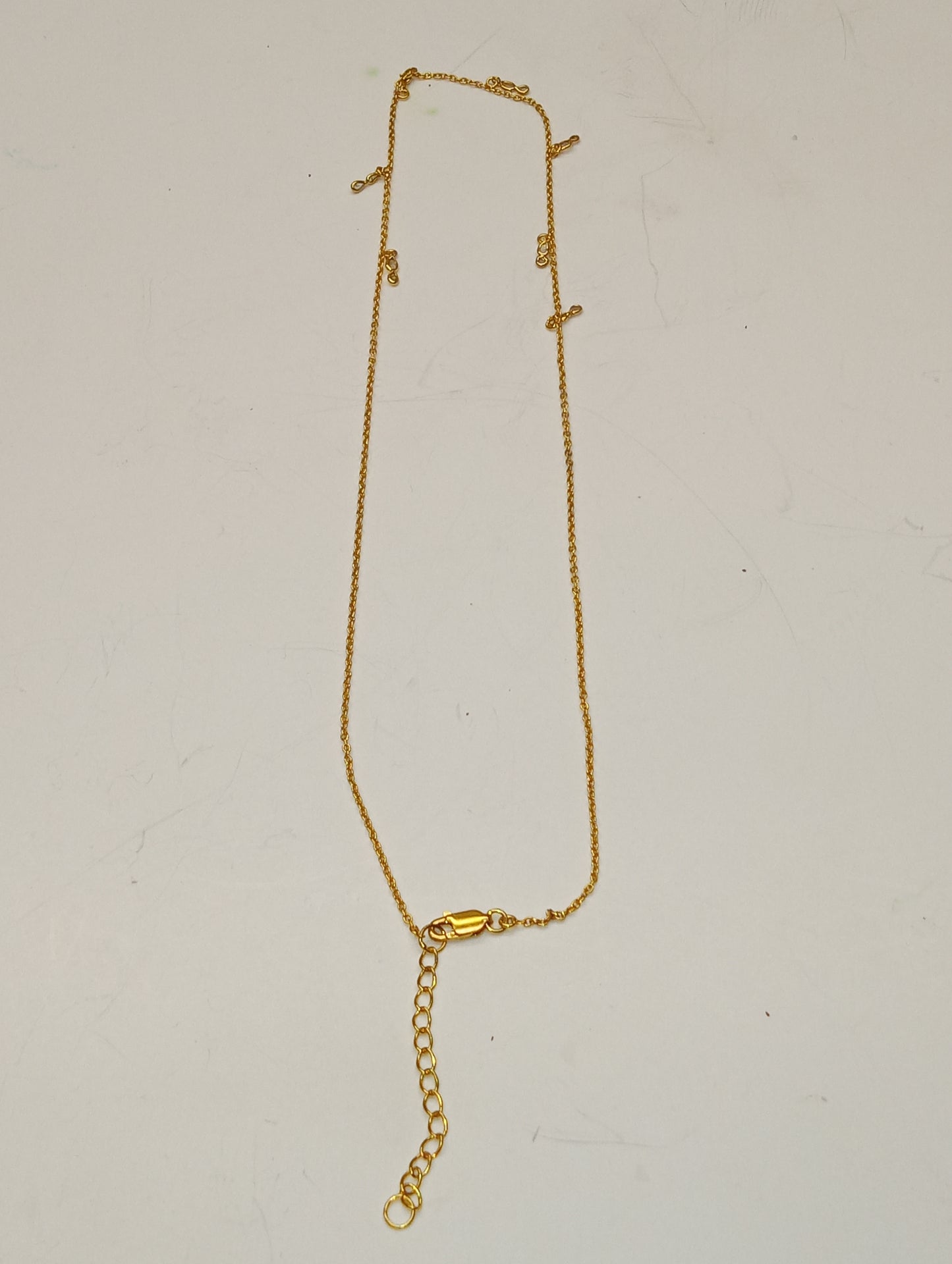 necklace 14kt yellow gold over sterling silver polki diamond