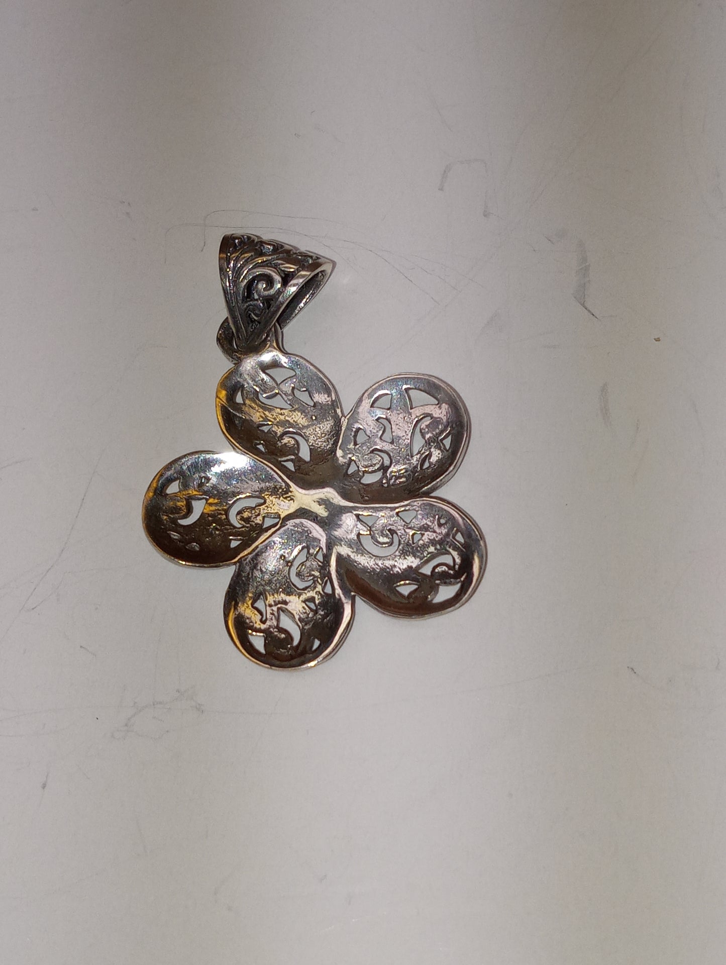 pendant sterling silver flower