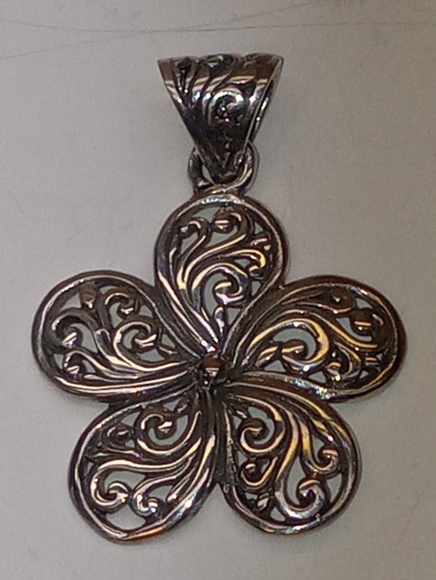 pendant sterling silver flower