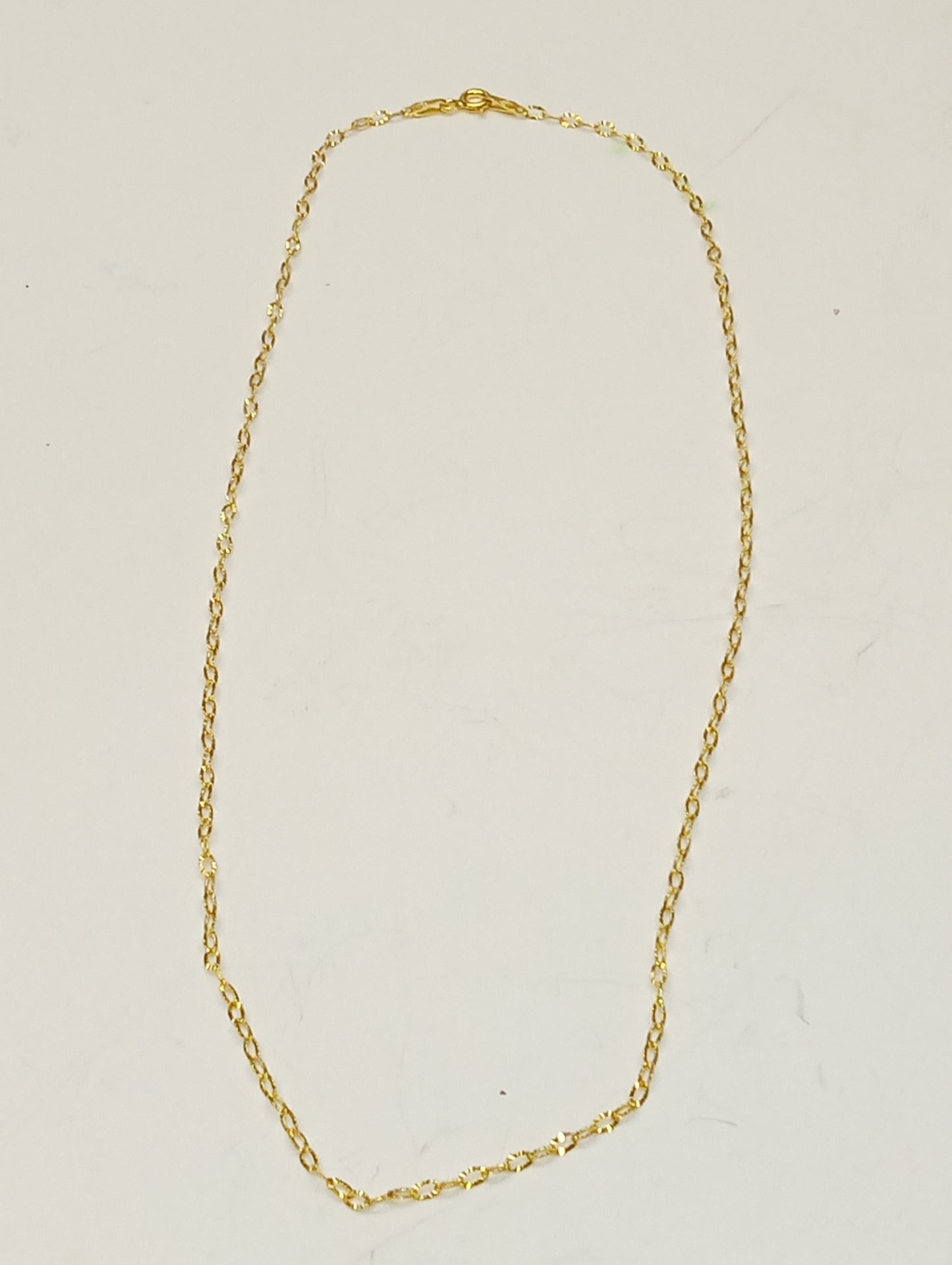 necklace 14kt yellow gold over sterling silver oval chain link