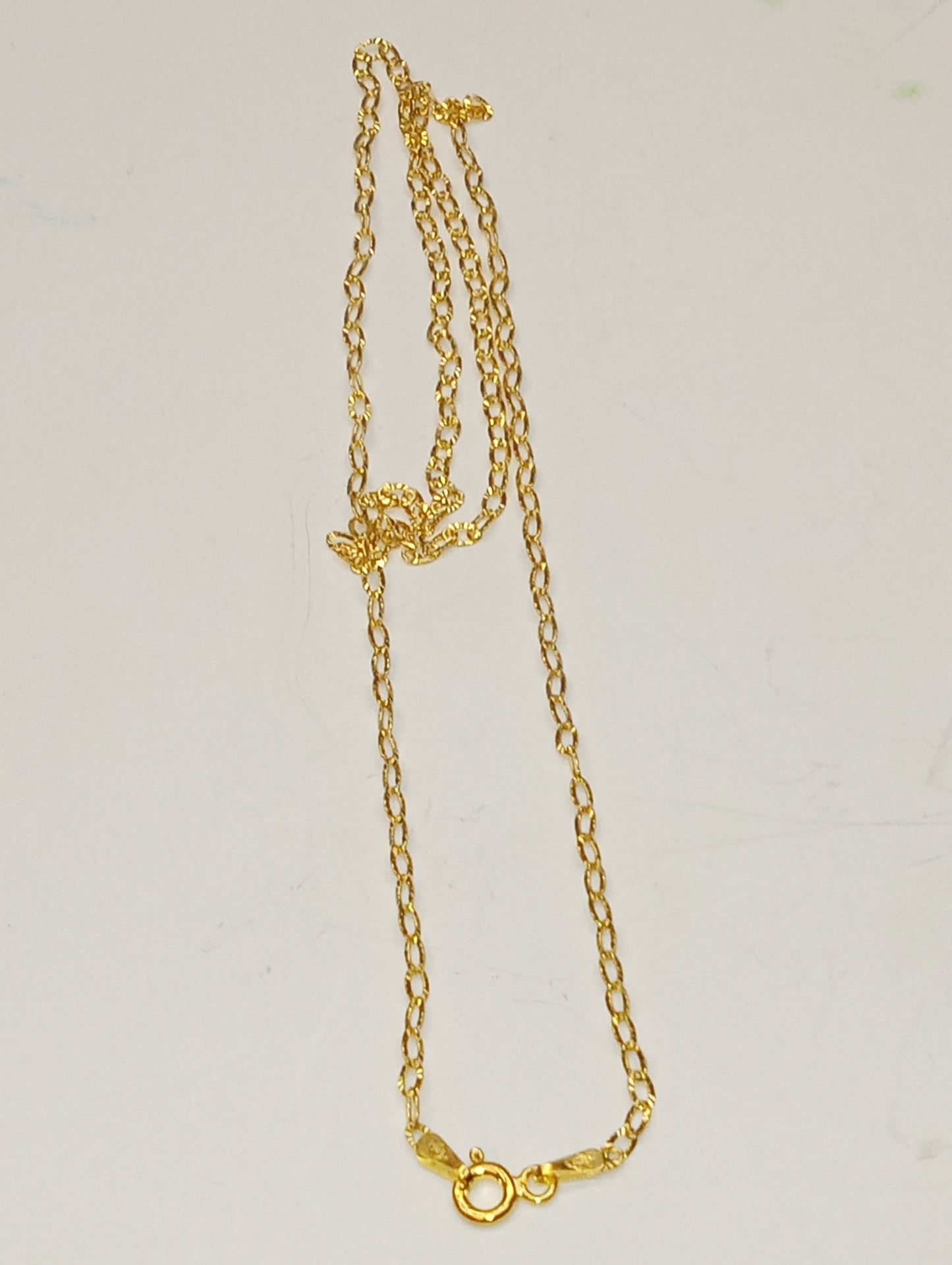 necklace 14kt yellow gold over sterling silver oval chain link