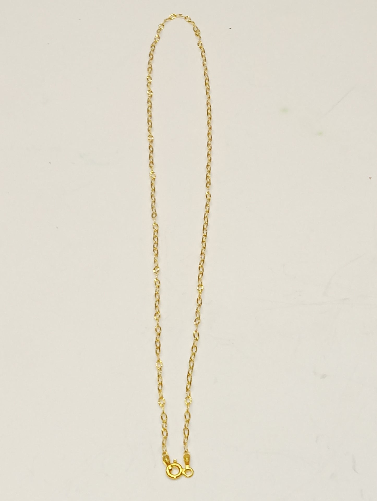 necklace 14kt yellow gold over sterling silver oval chain link