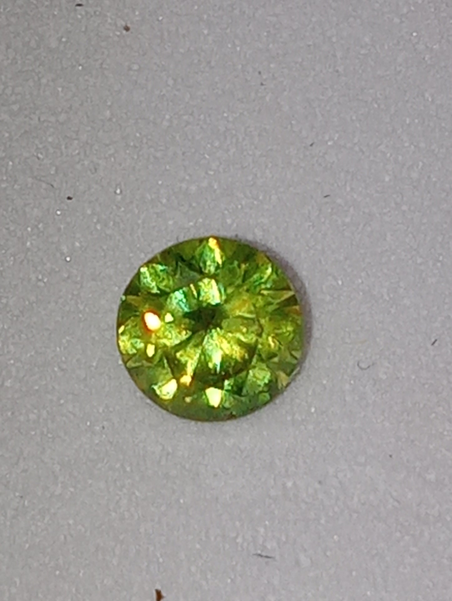 garnet gemstone, Russian demantoid round cut, .34ct