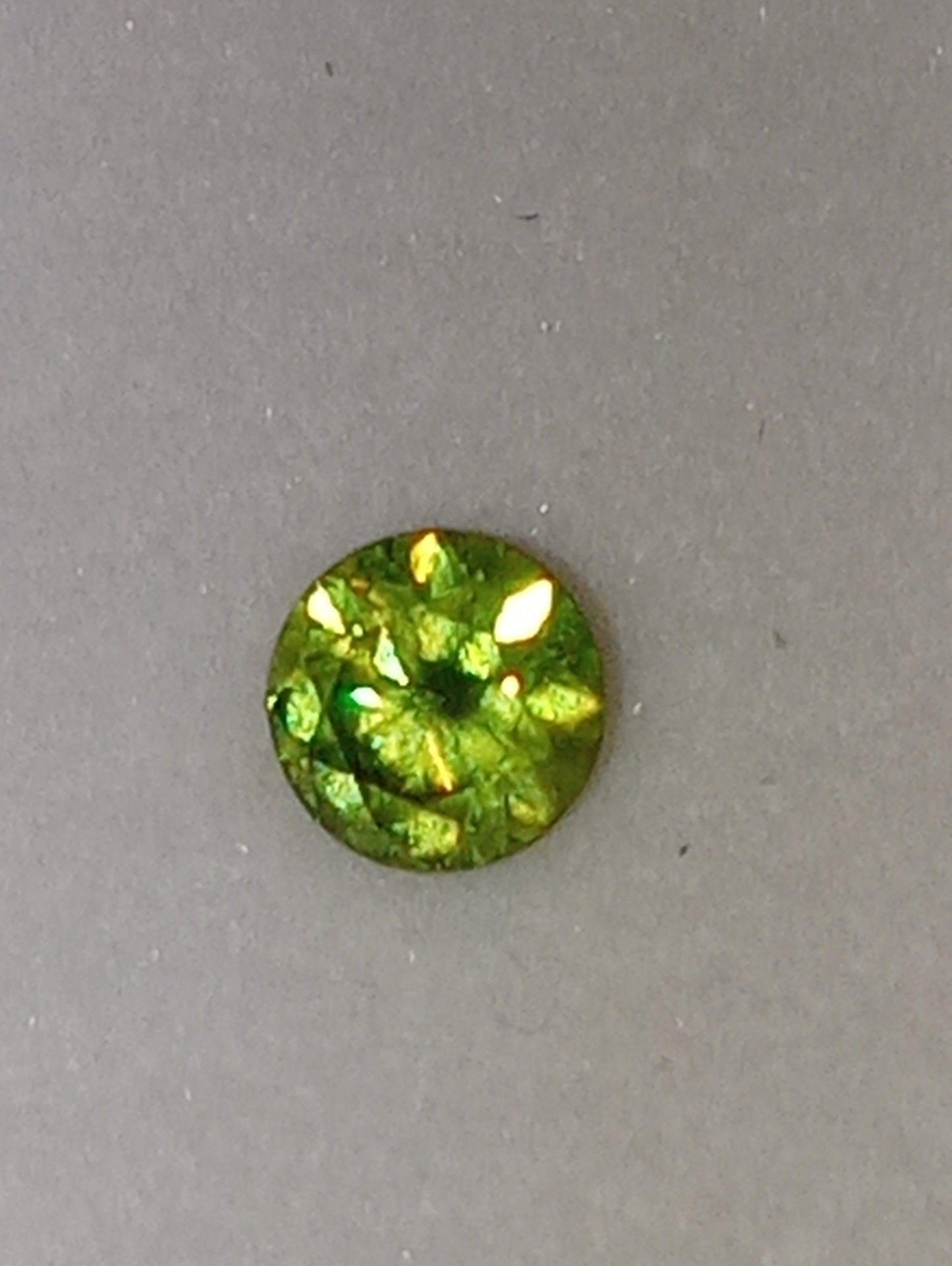 garnet gemstone, Russian demantoid round cut, .34ct