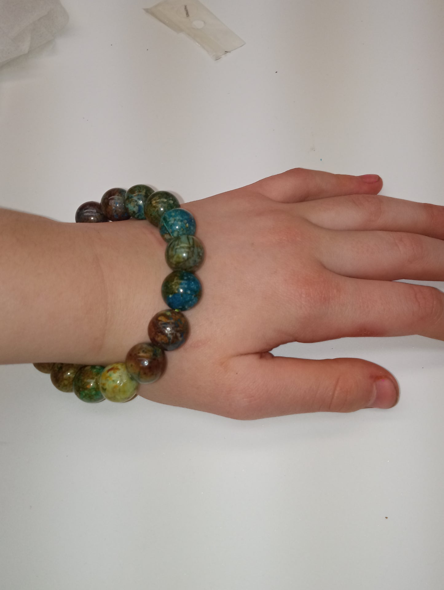 bracelet Chrysocolla stretch beaded