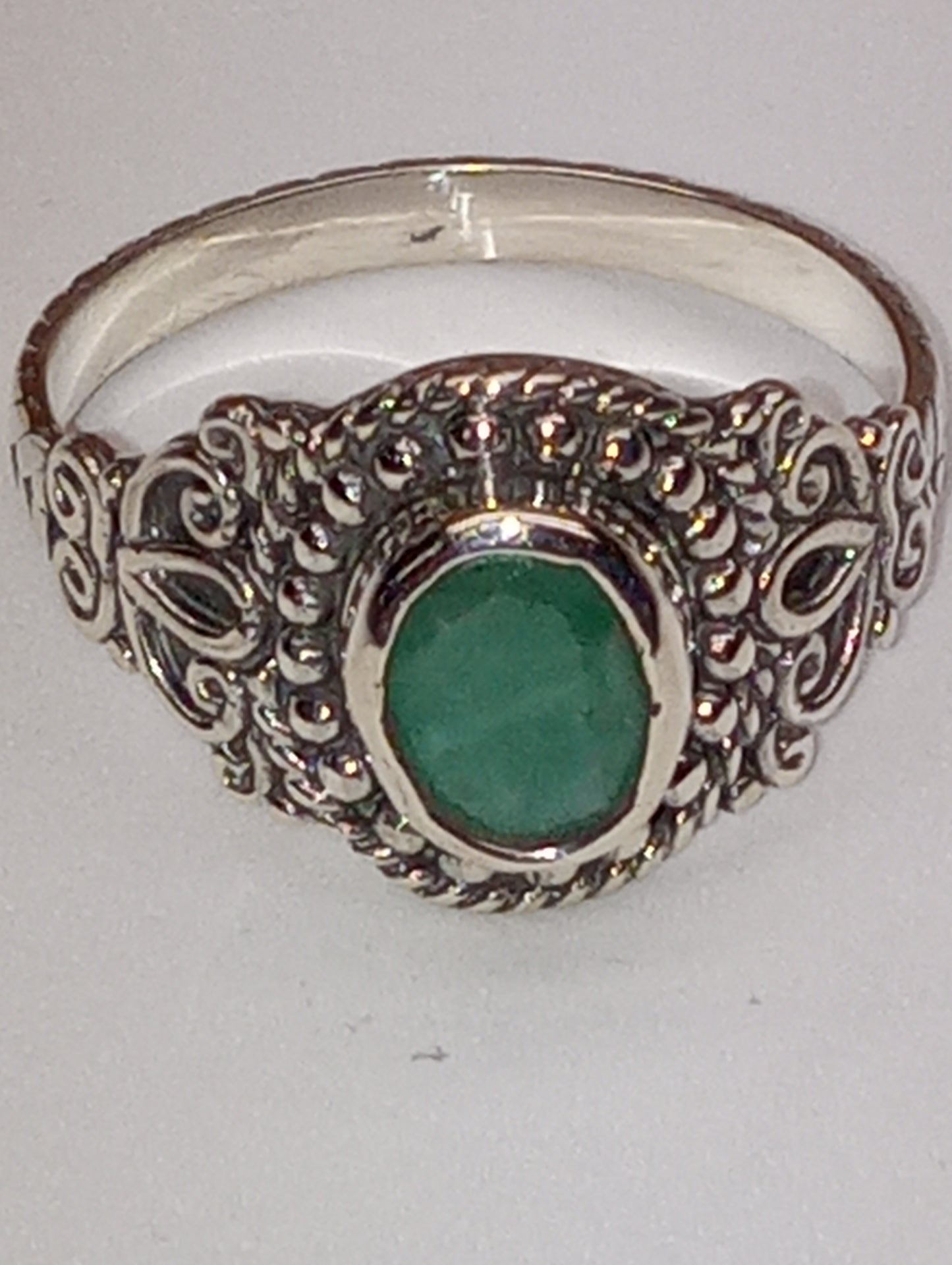 ring Bali Legacy emerald in sterling silver