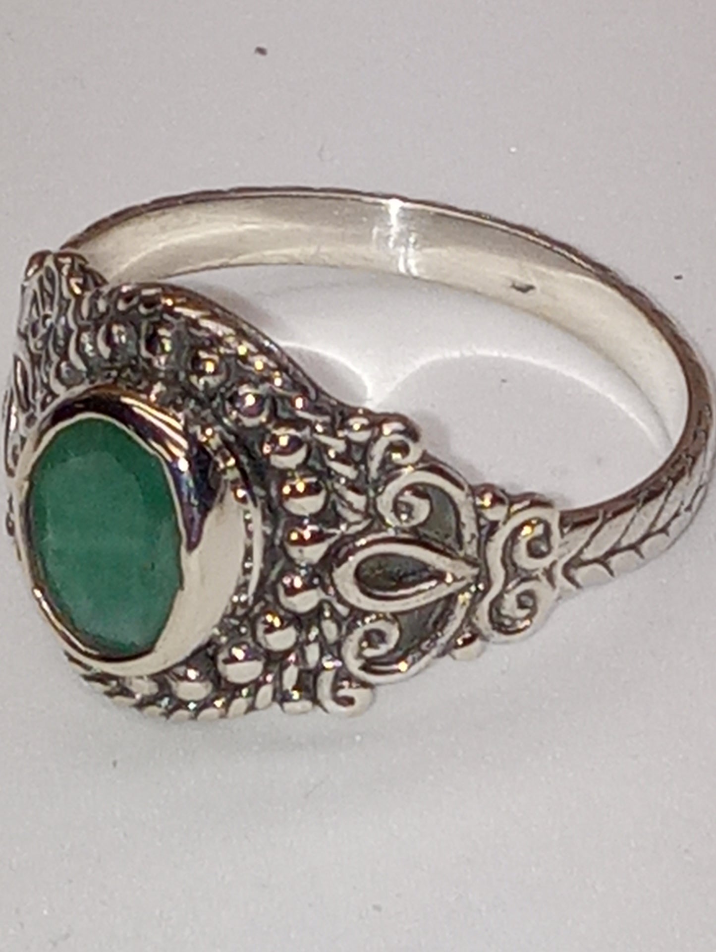 ring Bali Legacy emerald in sterling silver