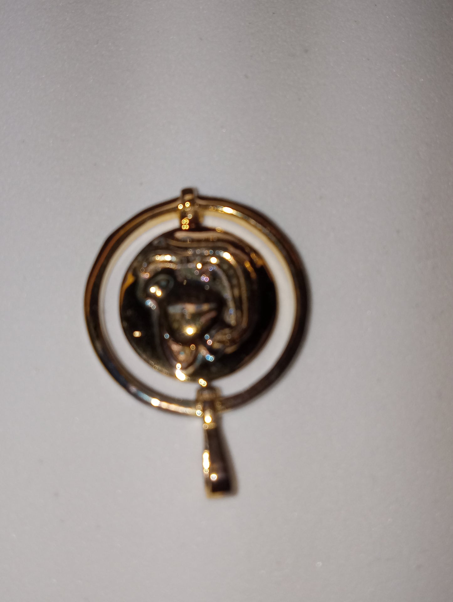 pendant Sunday's Child Aquarius zodiac vermeil yellow gold over sterling silver