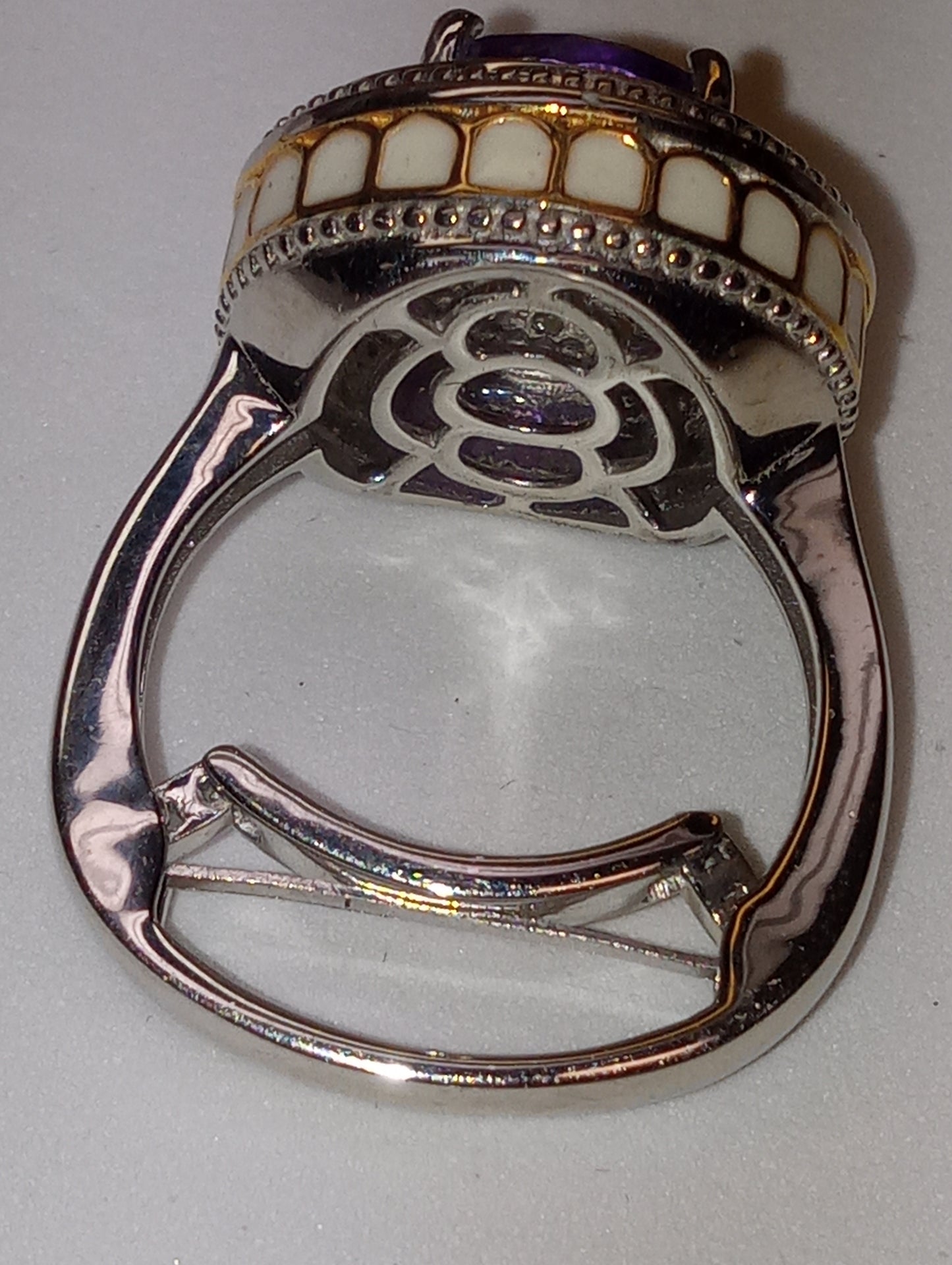 ring amethyst peridot vermeil yellow gold and platinum over sterling silver