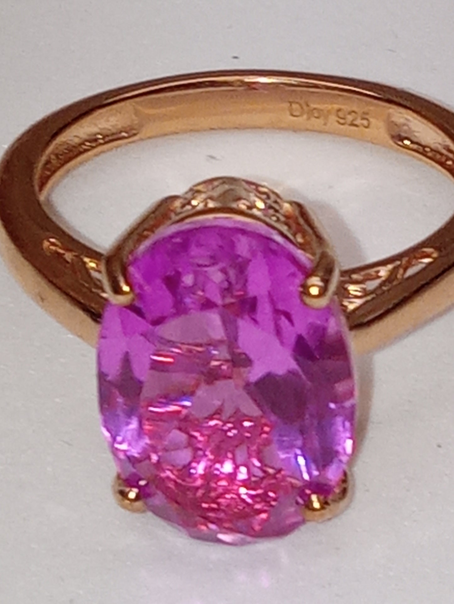 ring Patrokee Quartz(TM)  in vermeil yellow gold over sterling silver