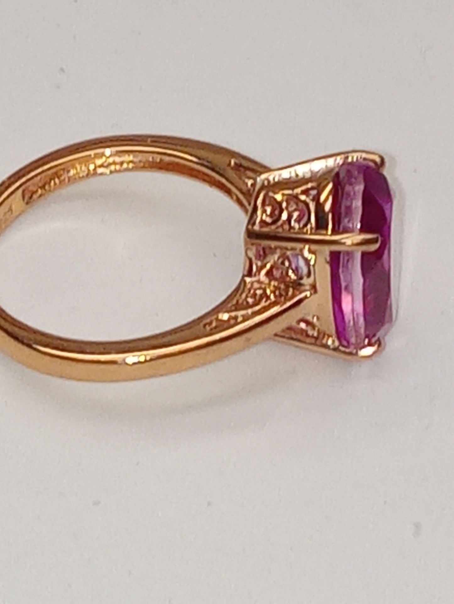 ring Patrokee Quartz(TM)  in vermeil yellow gold over sterling silver