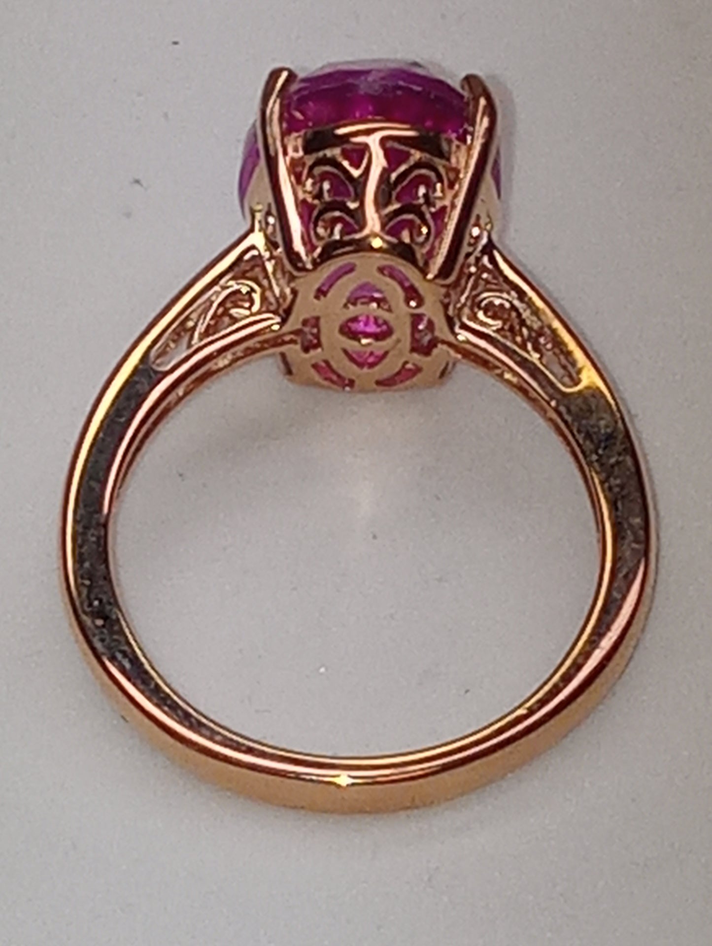 ring Patrokee Quartz(TM)  in vermeil yellow gold over sterling silver