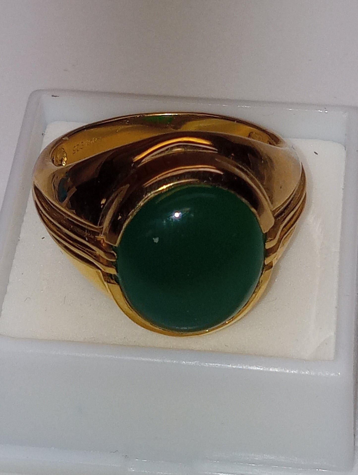 ring Verde onyx vermeil yellow gold over sterling silver