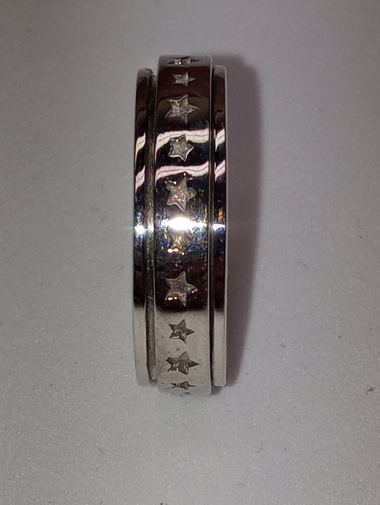 ring sterling silver spinner