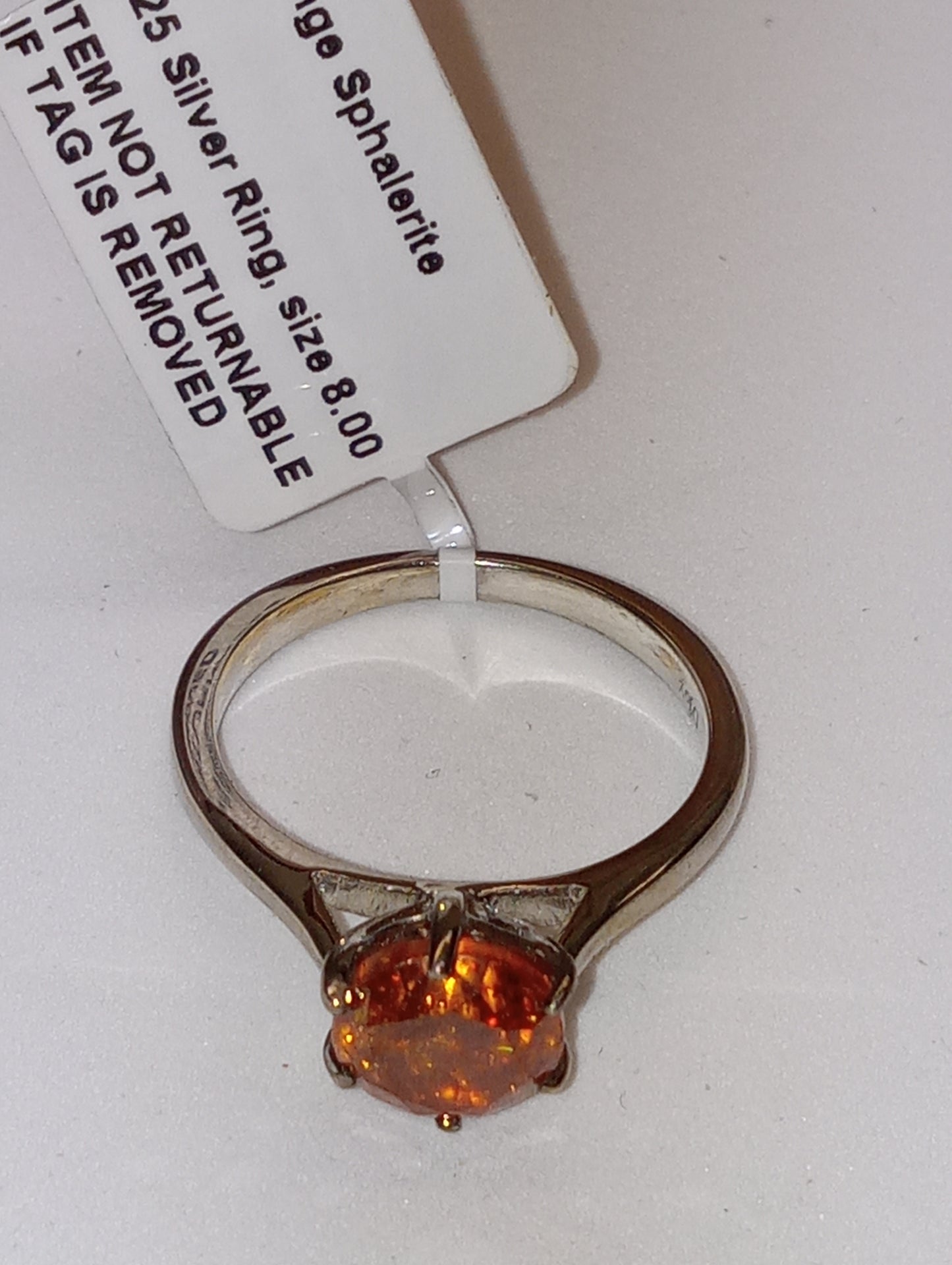 ring sphalerite platinum over sterling silver