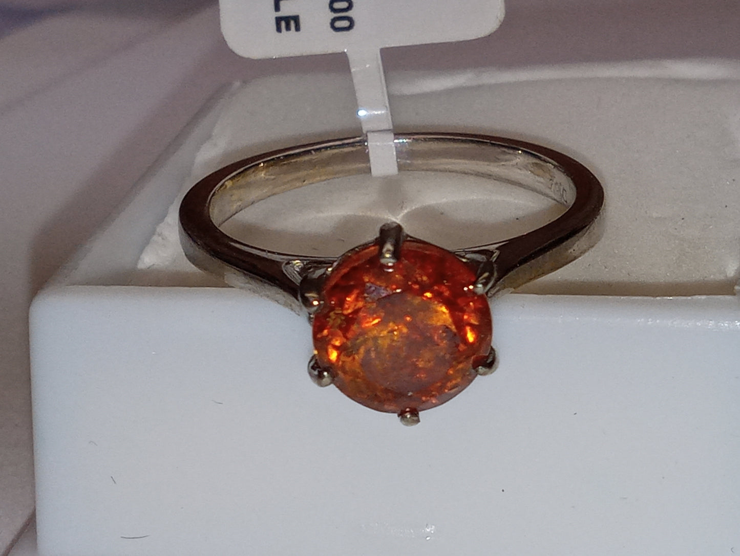 ring sphalerite platinum over sterling silver