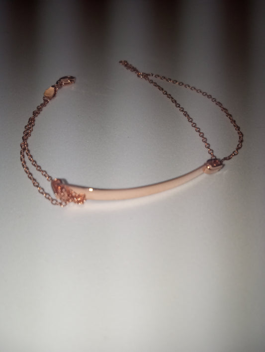 bracelet bar cable in 14k over sterling silver
