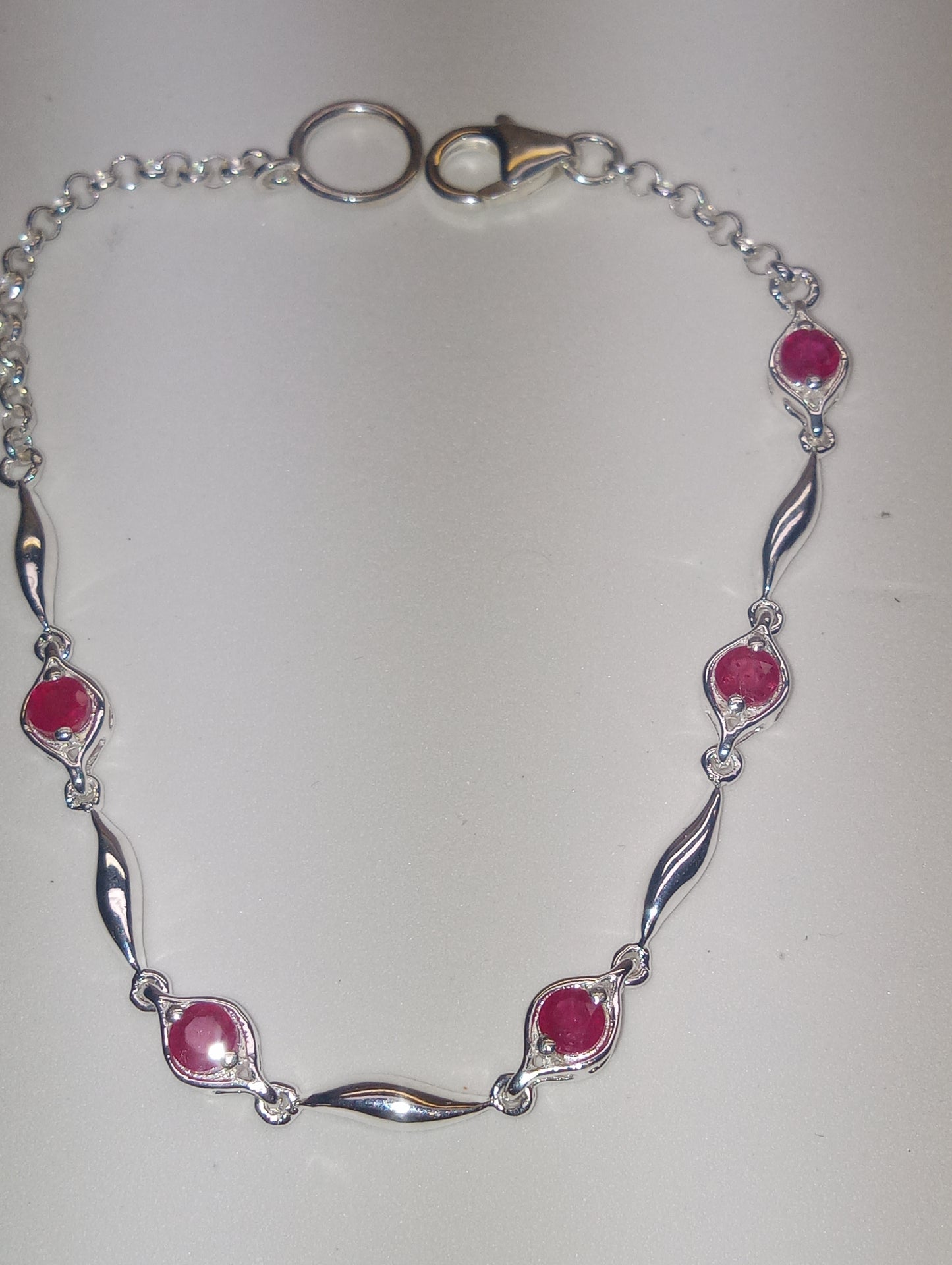 bracelet Niassa ruby in sterling silver