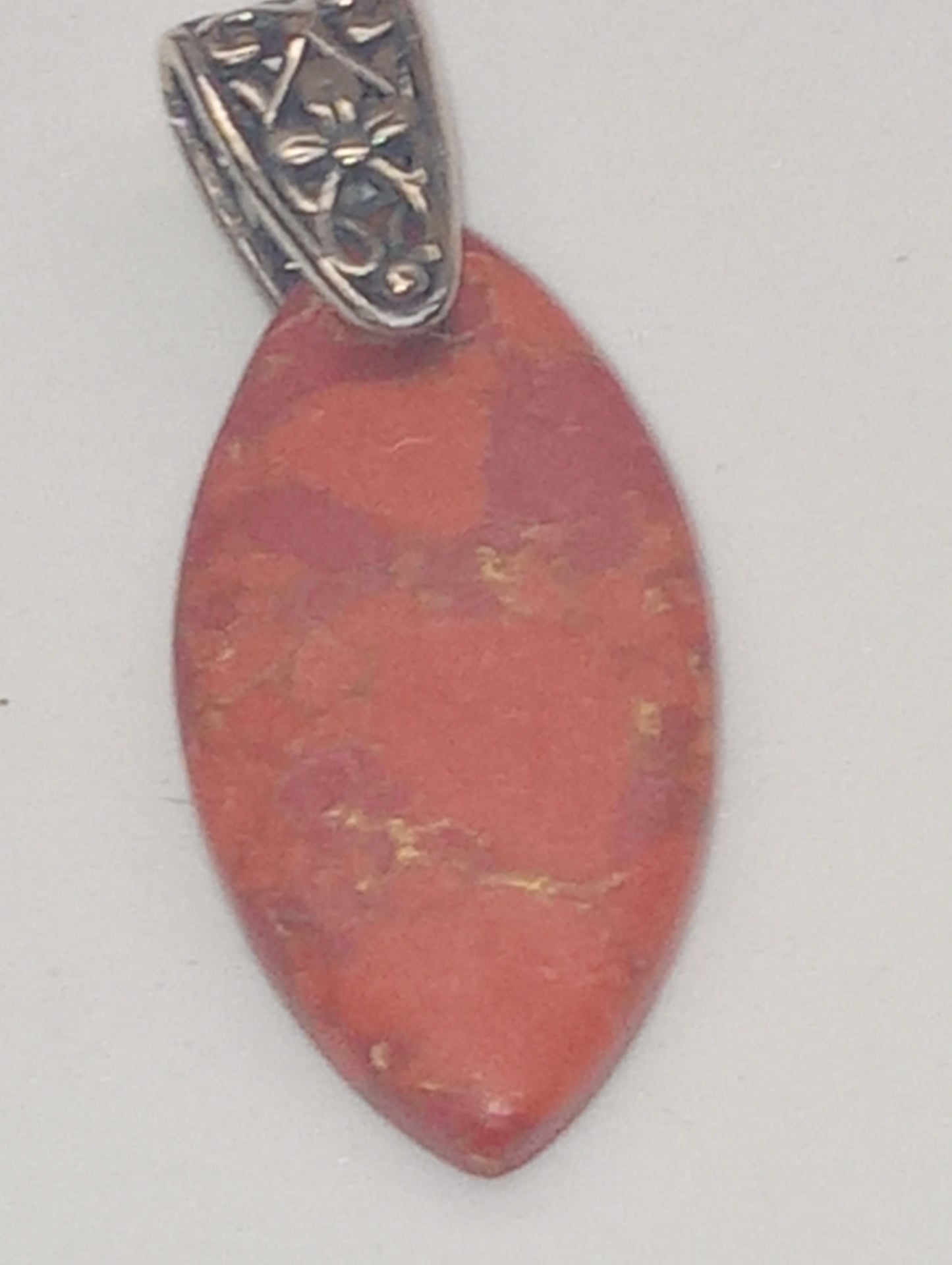 pendant turquoise Mojave orange sterling silver