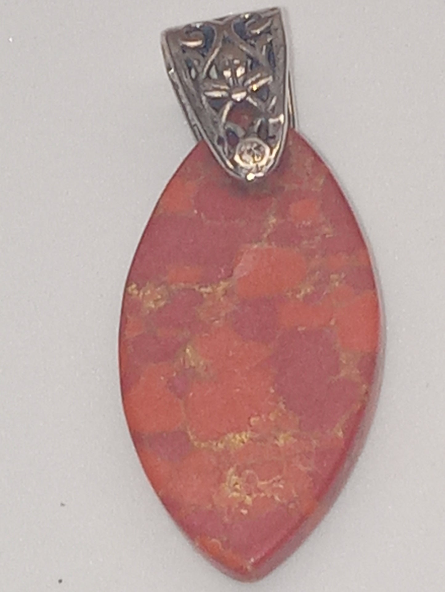 pendant turquoise Mojave orange sterling silver