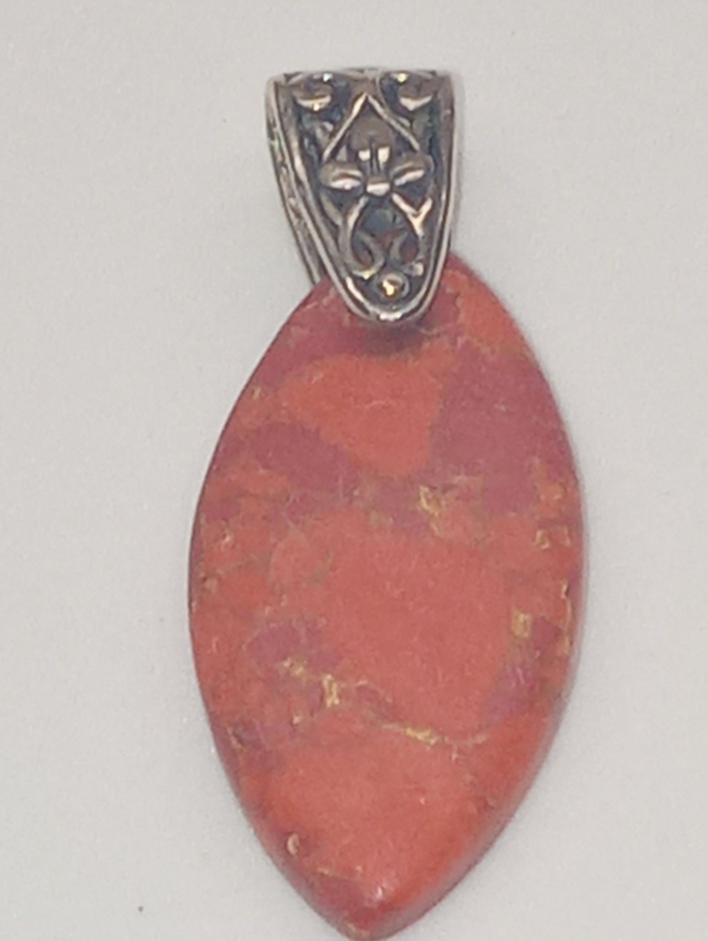 pendant turquoise Mojave orange sterling silver