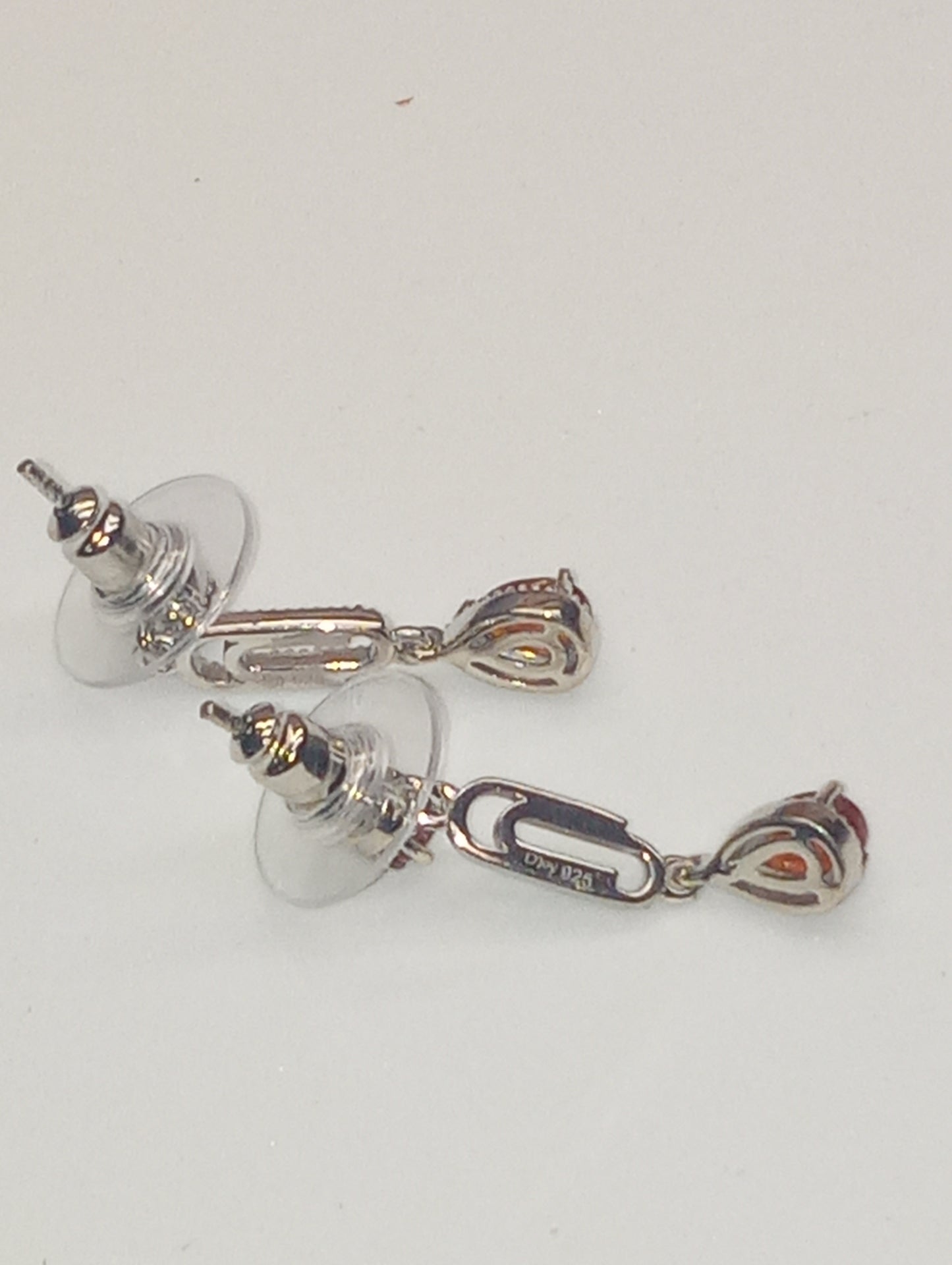 earrings kyanite tangerine paperclip dangle in platinum over sterling silver