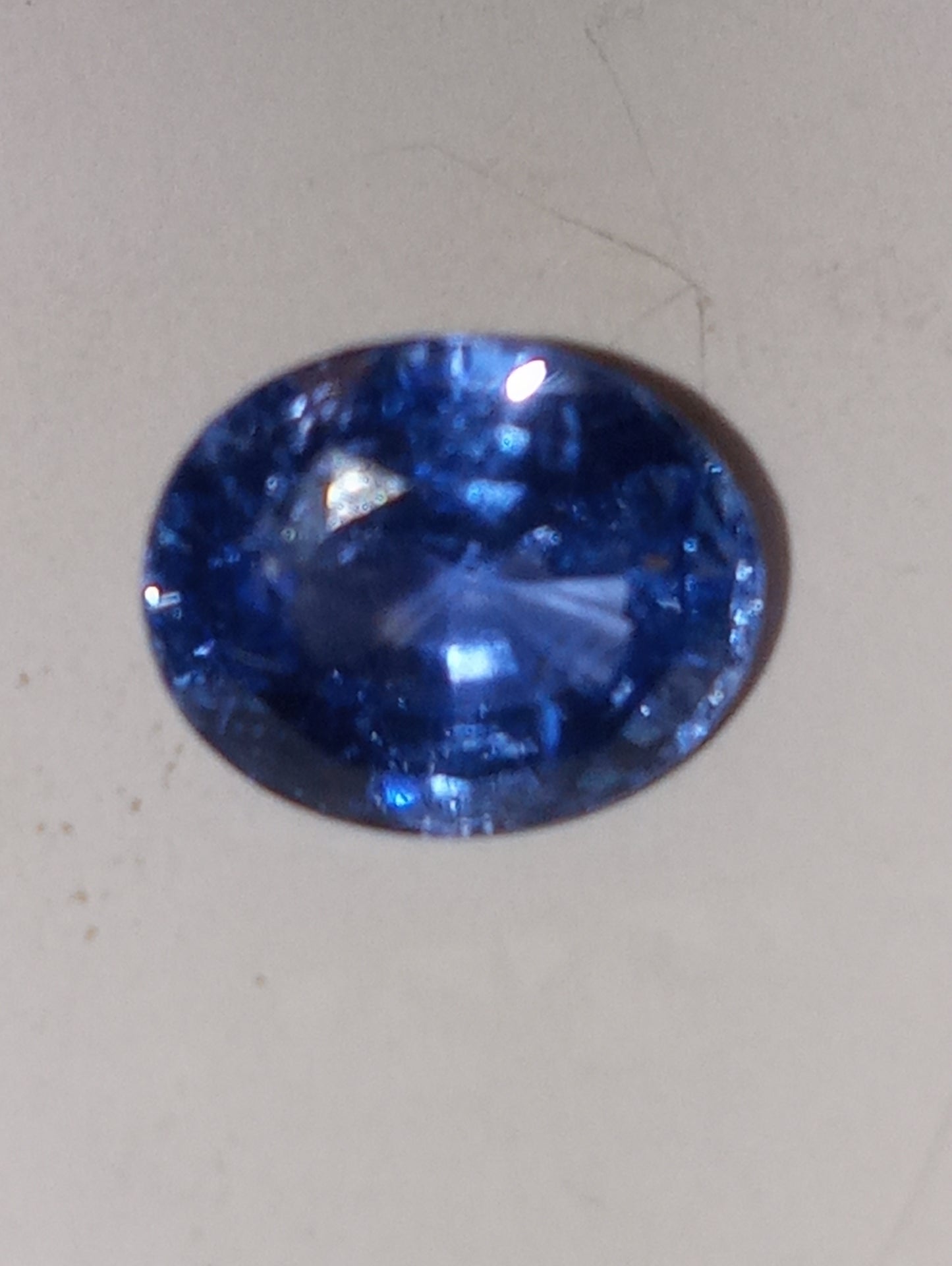 sapphire gemstone blue Ceylon  oval 2.88ct