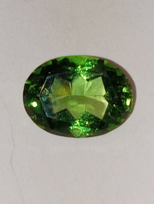 tourmaline gemstone  green chrome oval .92ct