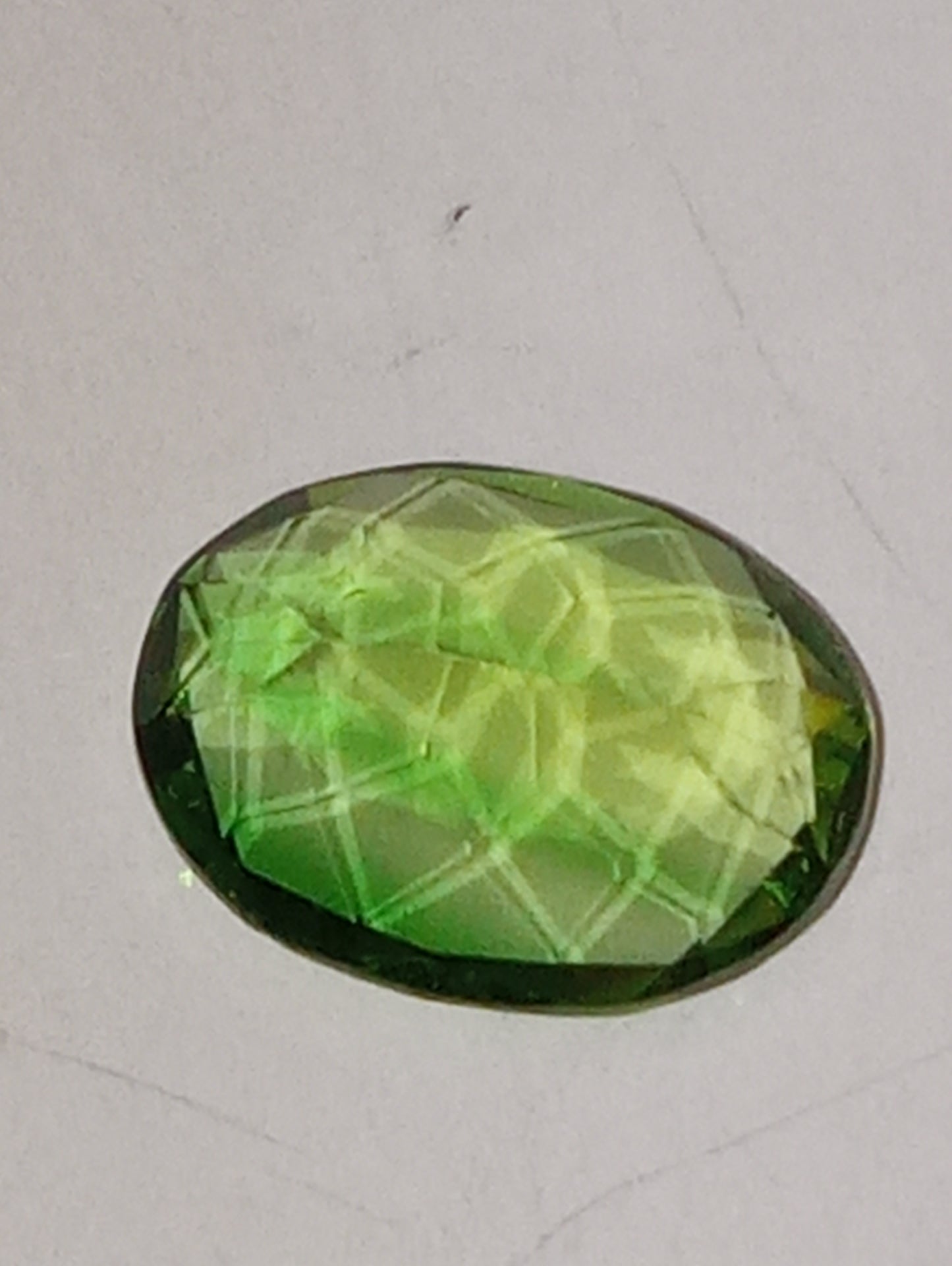 tourmaline gemstone  green chrome oval .92ct