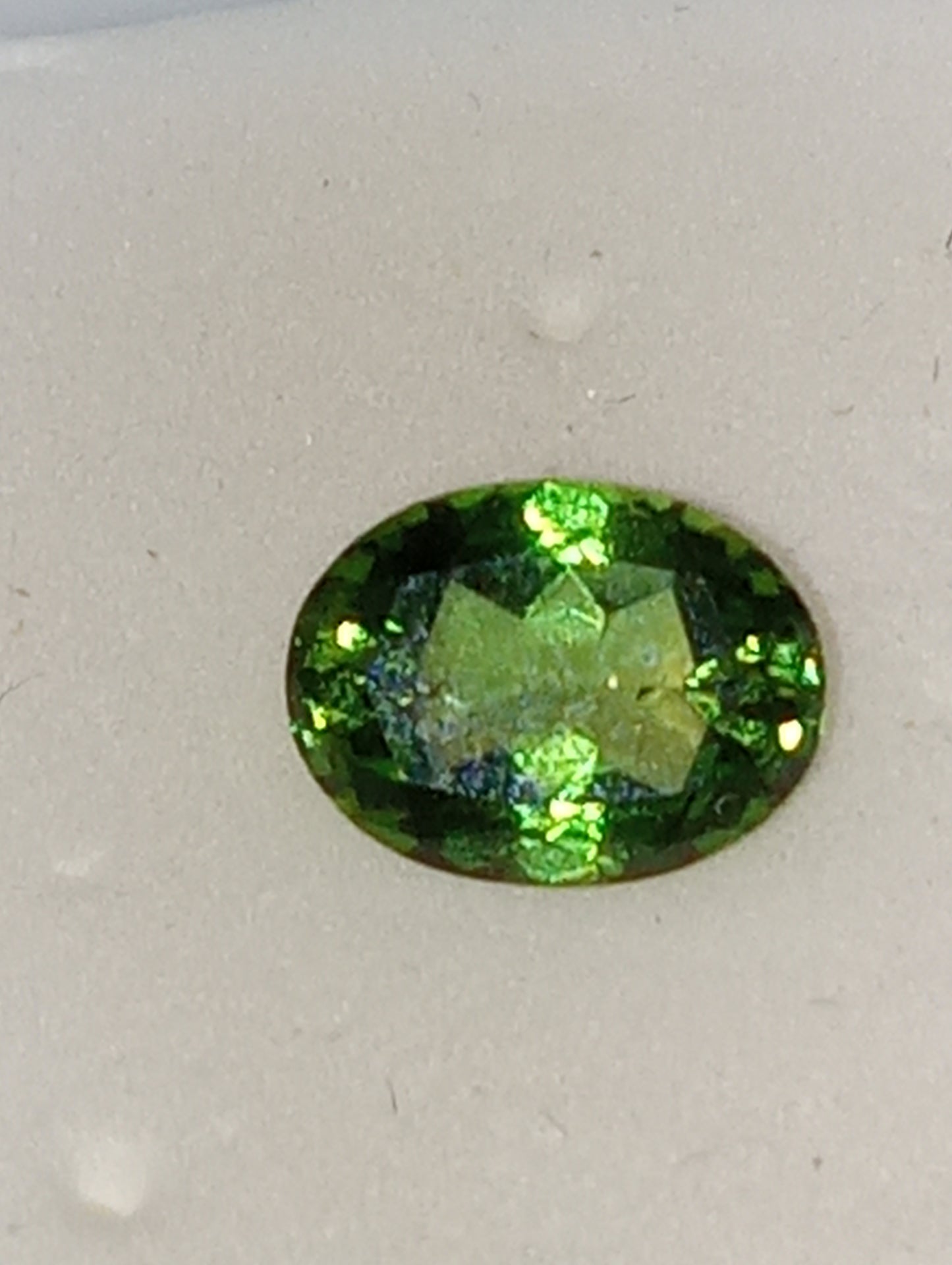 tourmaline gemstone  green chrome oval .92ct