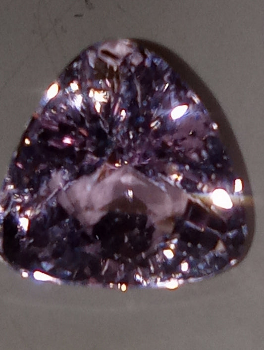 kunzite gemstone trillion cut
