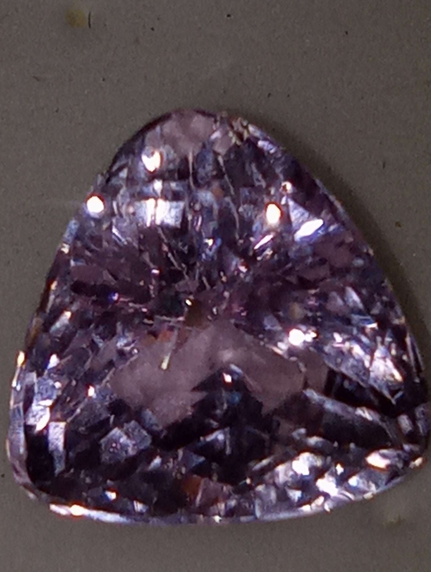 kunzite gemstone trillion cut