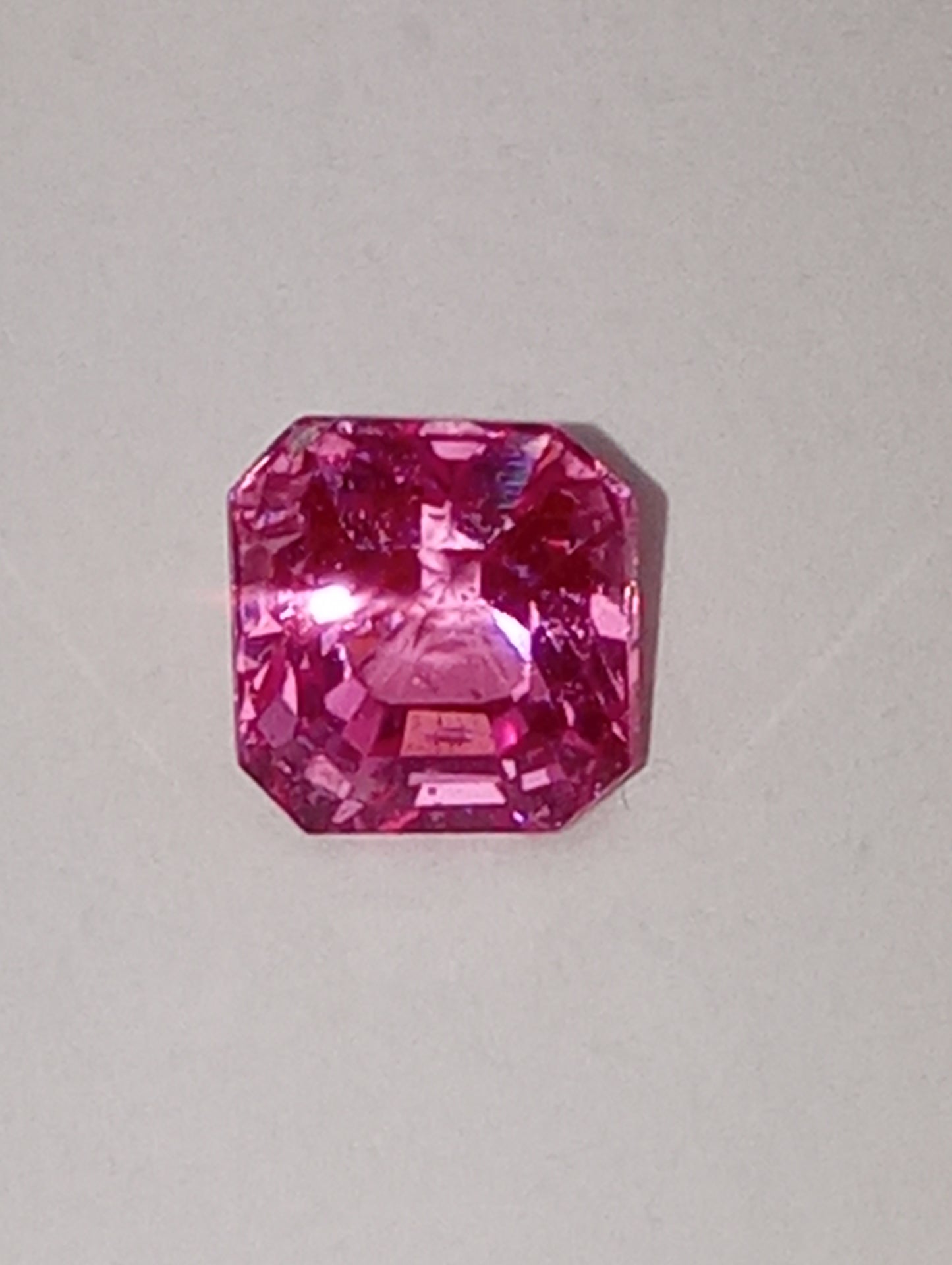 sapphire  gemstone pink,  5mmx5mm emerald cut
