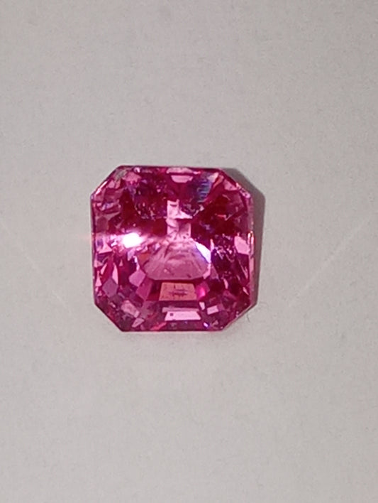 sapphire  gemstone pink,  5mmx5mm emerald cut