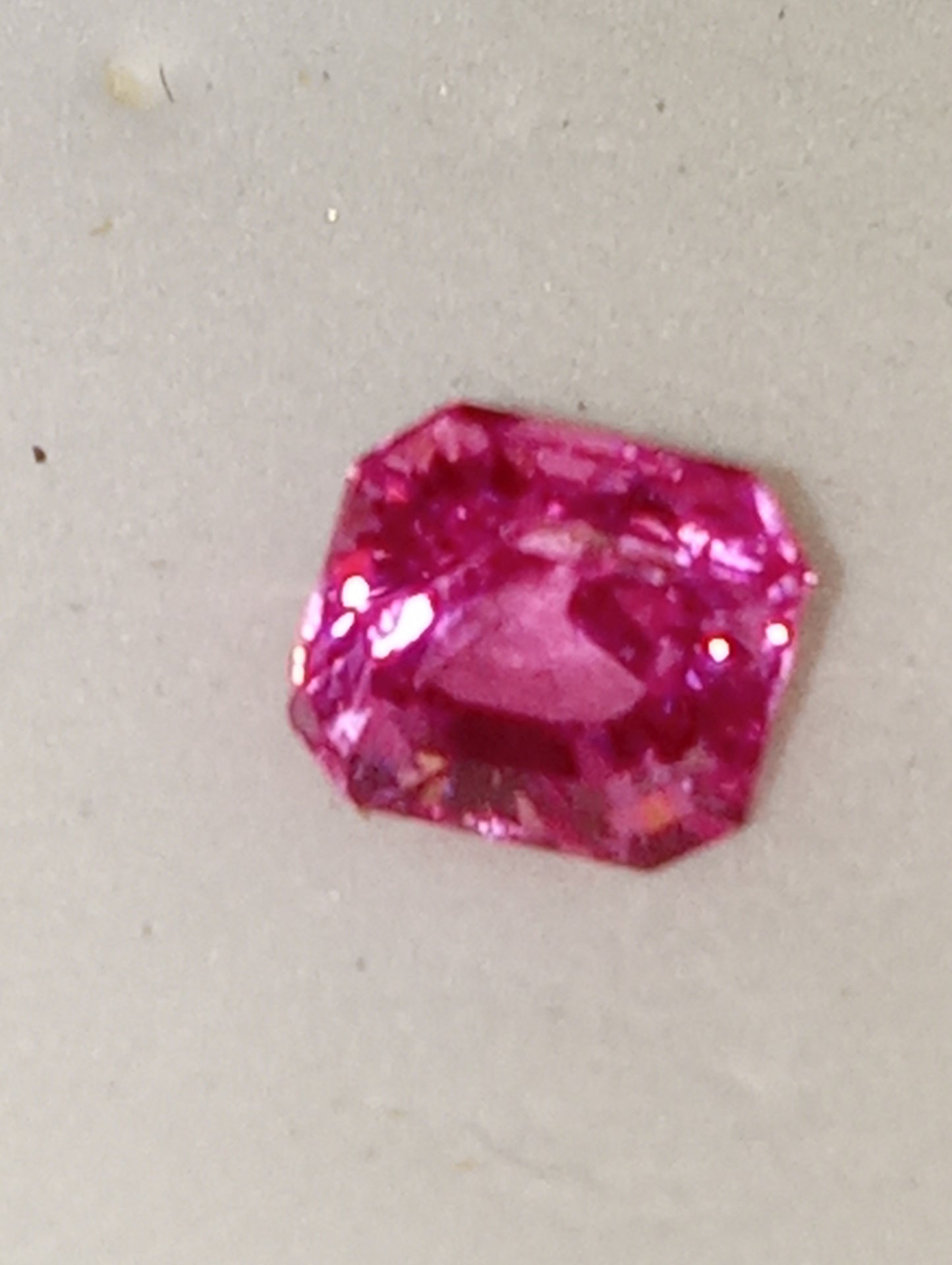 sapphire  gemstone pink,  5mmx5mm emerald cut