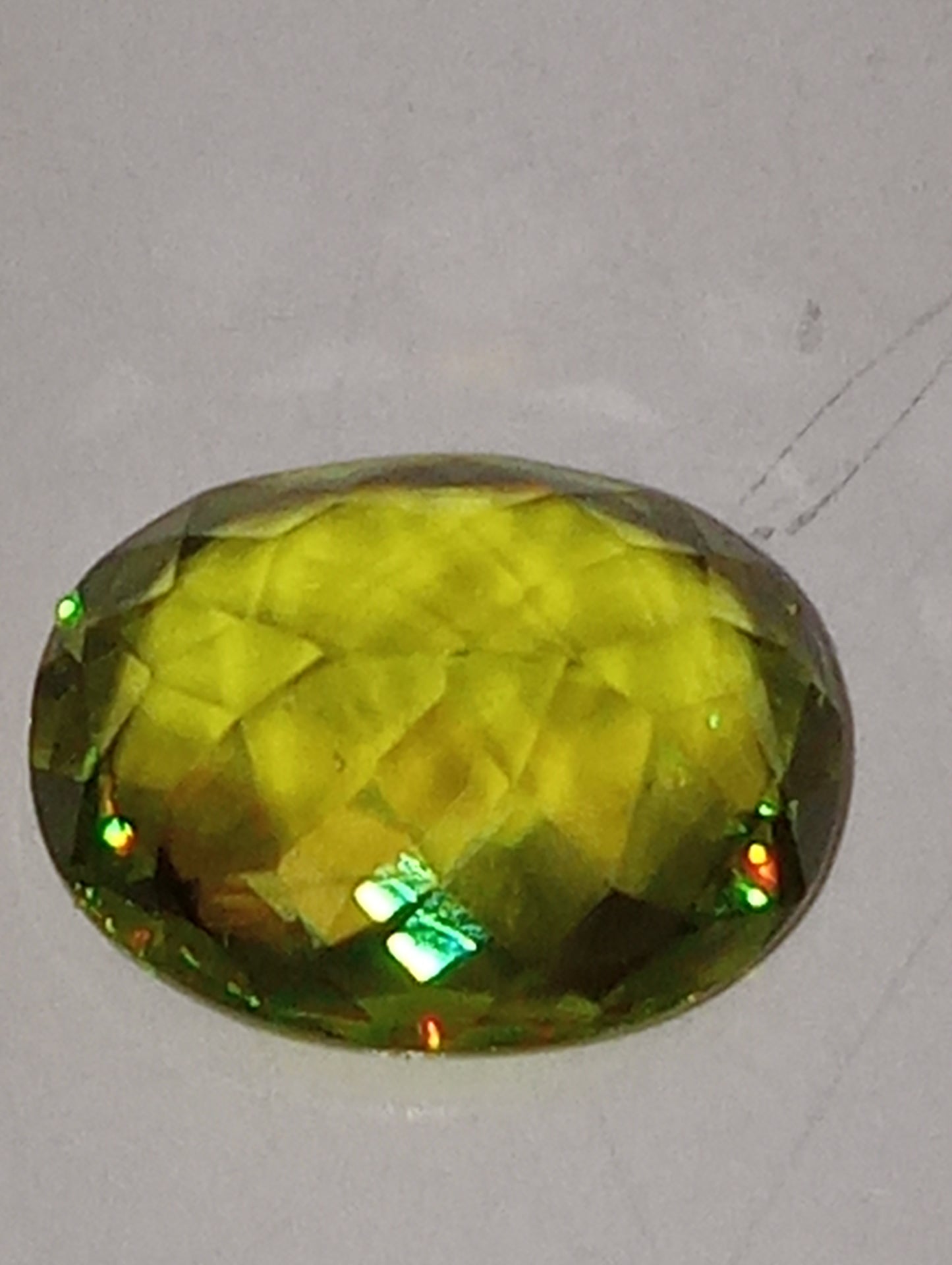 sphene gemstone oval cut, 1.98ct
