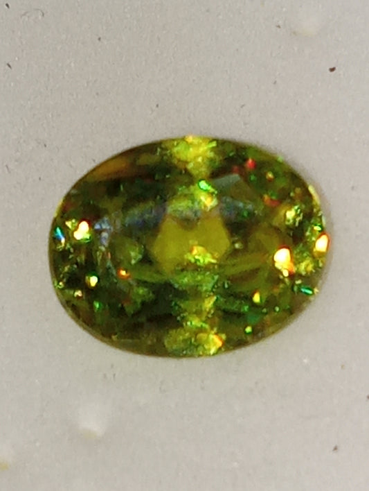 sphene gemstone oval cut, 1.98ct