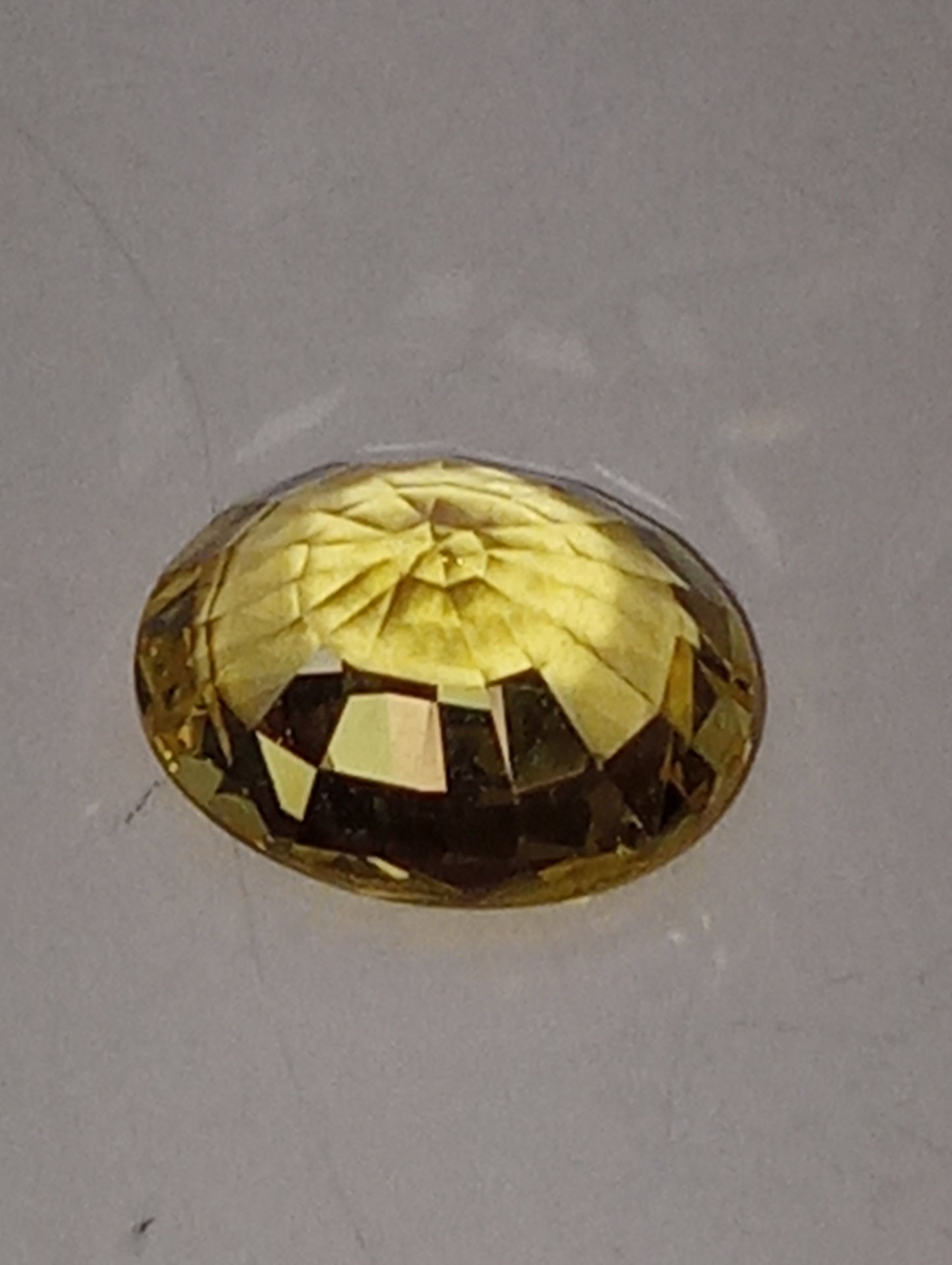 sapphire gemstone  yellow oval 7.5mmx6mm