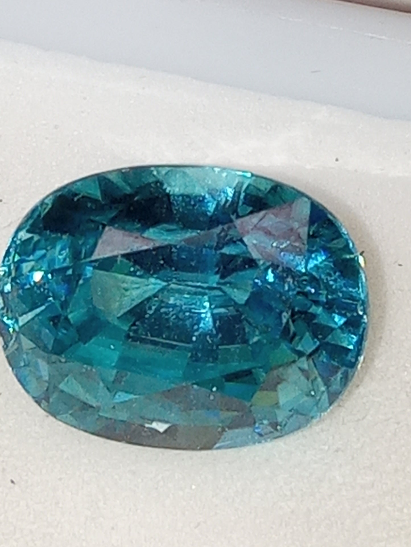 zircon gemstone blue oval