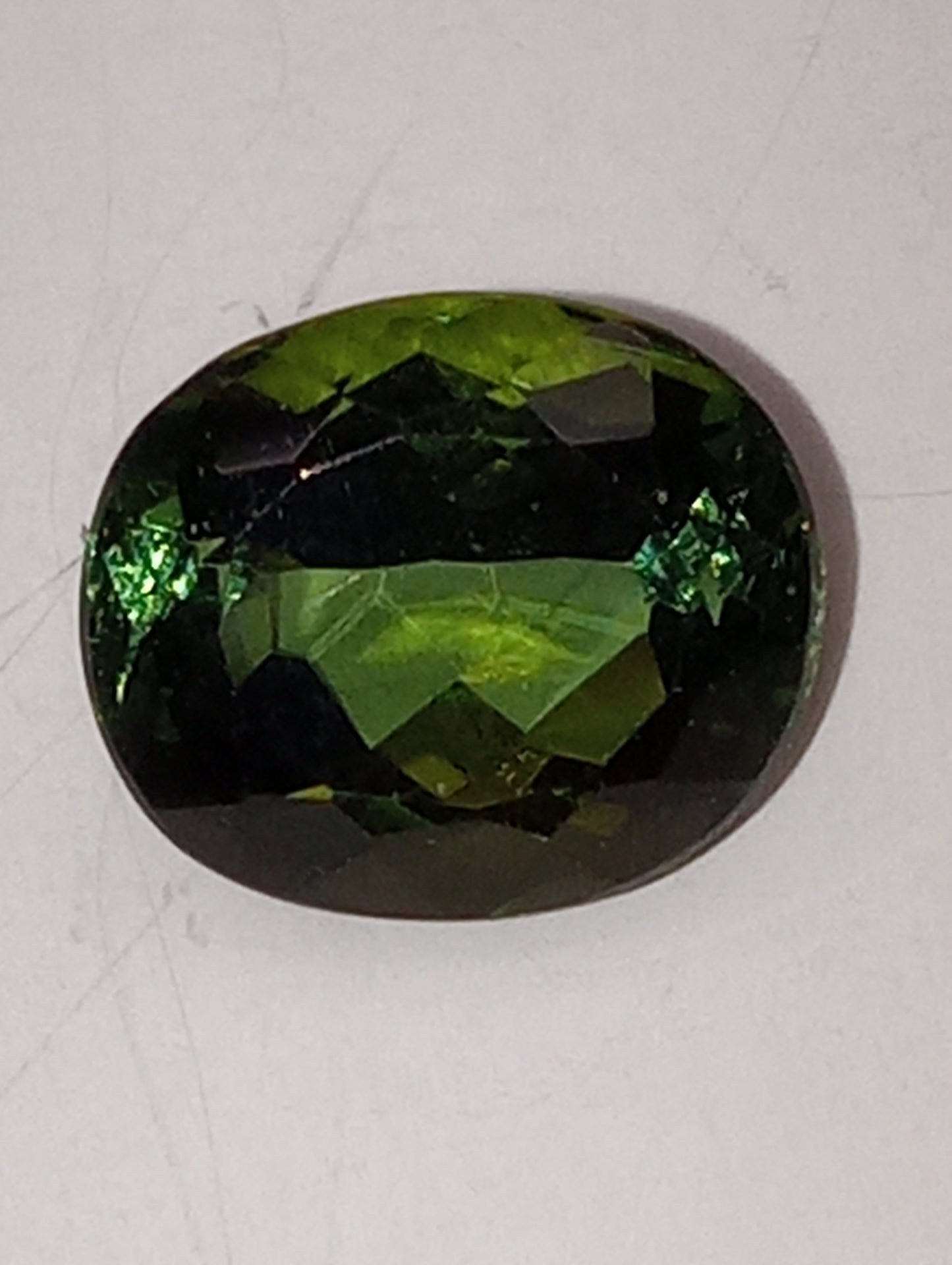 tourmaline gemstone green ,  oval cut, 2.48ct
