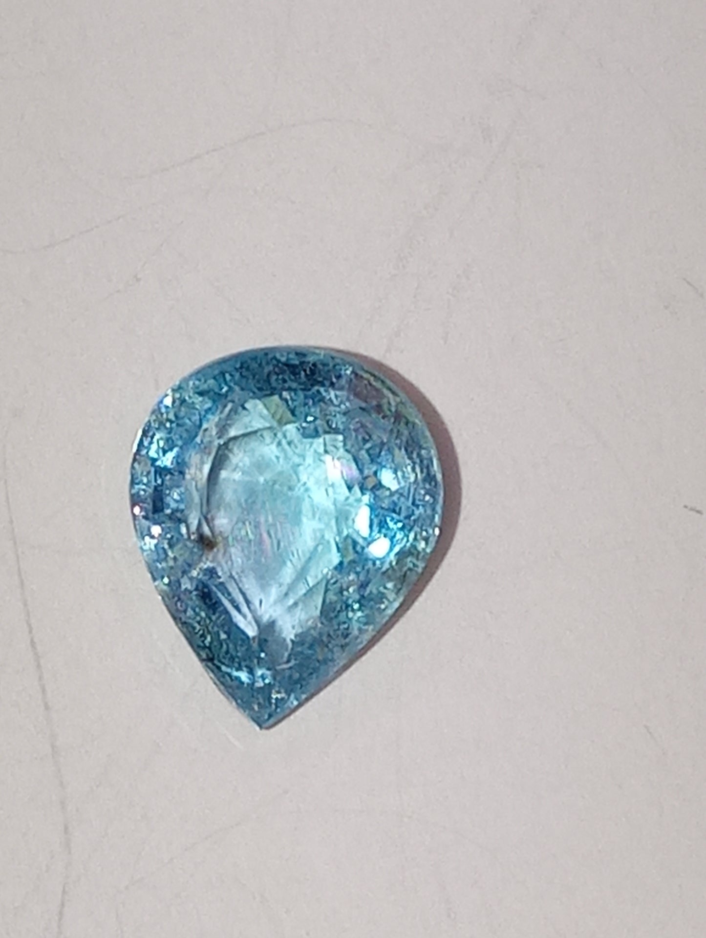tourmaline blue copper bearing gemstone pear shape