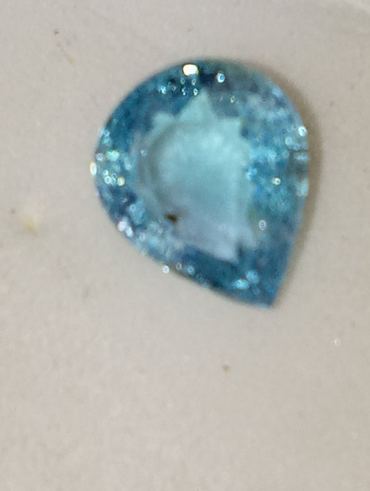 tourmaline blue copper bearing gemstone pear shape