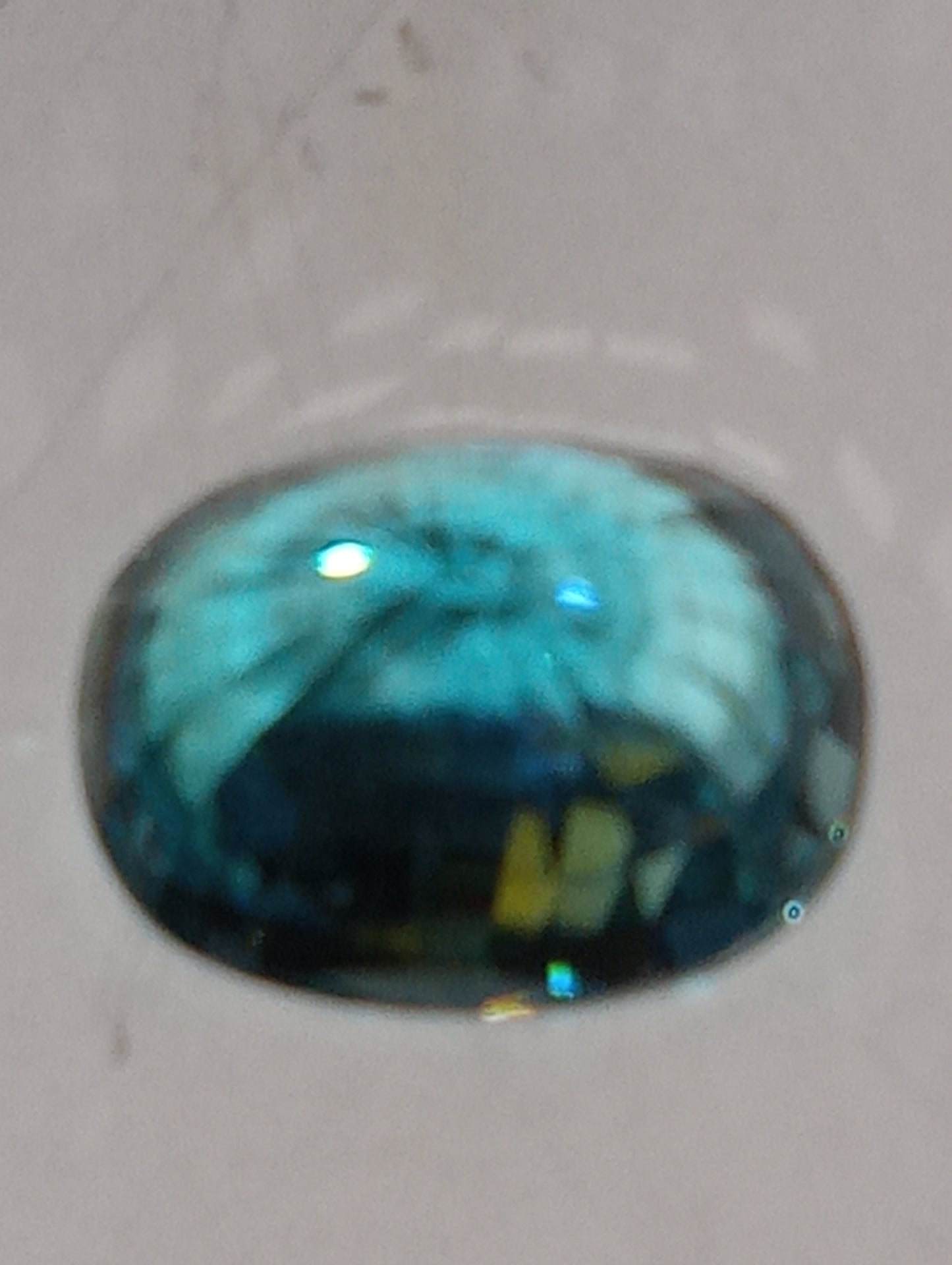 zircon gemstone blue, oval cut, 3.31ct