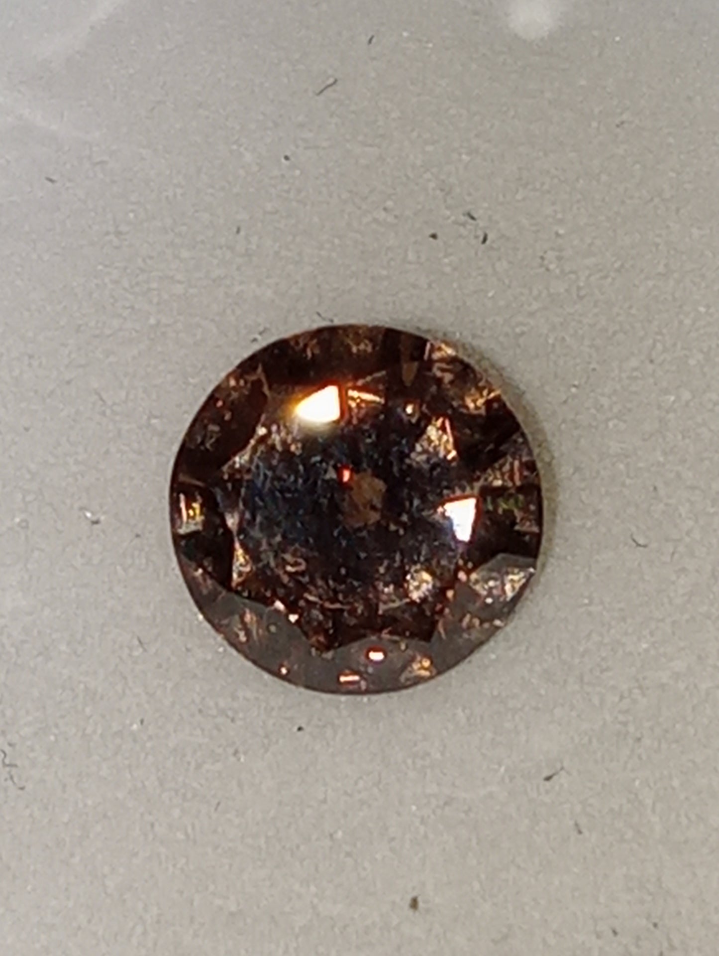 diamond champagne gemstone round cut